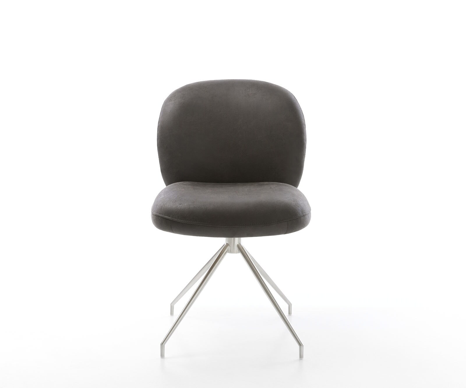 Draaistoel Nube-Flex microvelours antraciet vintage kruisframe conisch roestvrij staal 180° draaibaar pocketveer kern 1 Draaistoel Nube-Flex microvelours antraciet vintage kruisframe conisch roestvrij staal 180° draaibaar pocketveer kern 1