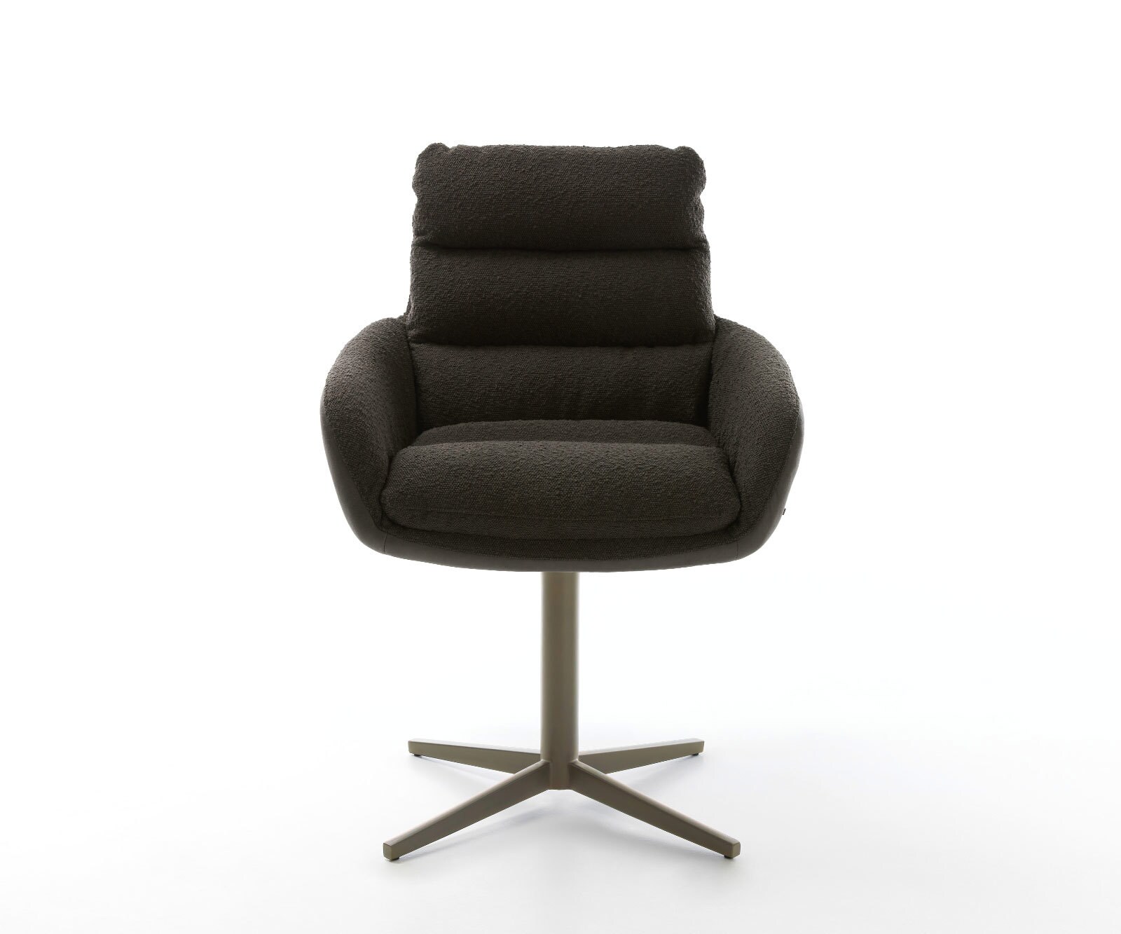 Draaistoel Abelia-Flex met armleuning materiaalmix zwart kruispoot afwerking met titanium 360° draaibaar 1 Draaistoel Abelia-Flex met armleuning materiaalmix zwart kruispoot afwerking met titanium 360° draaibaar 1