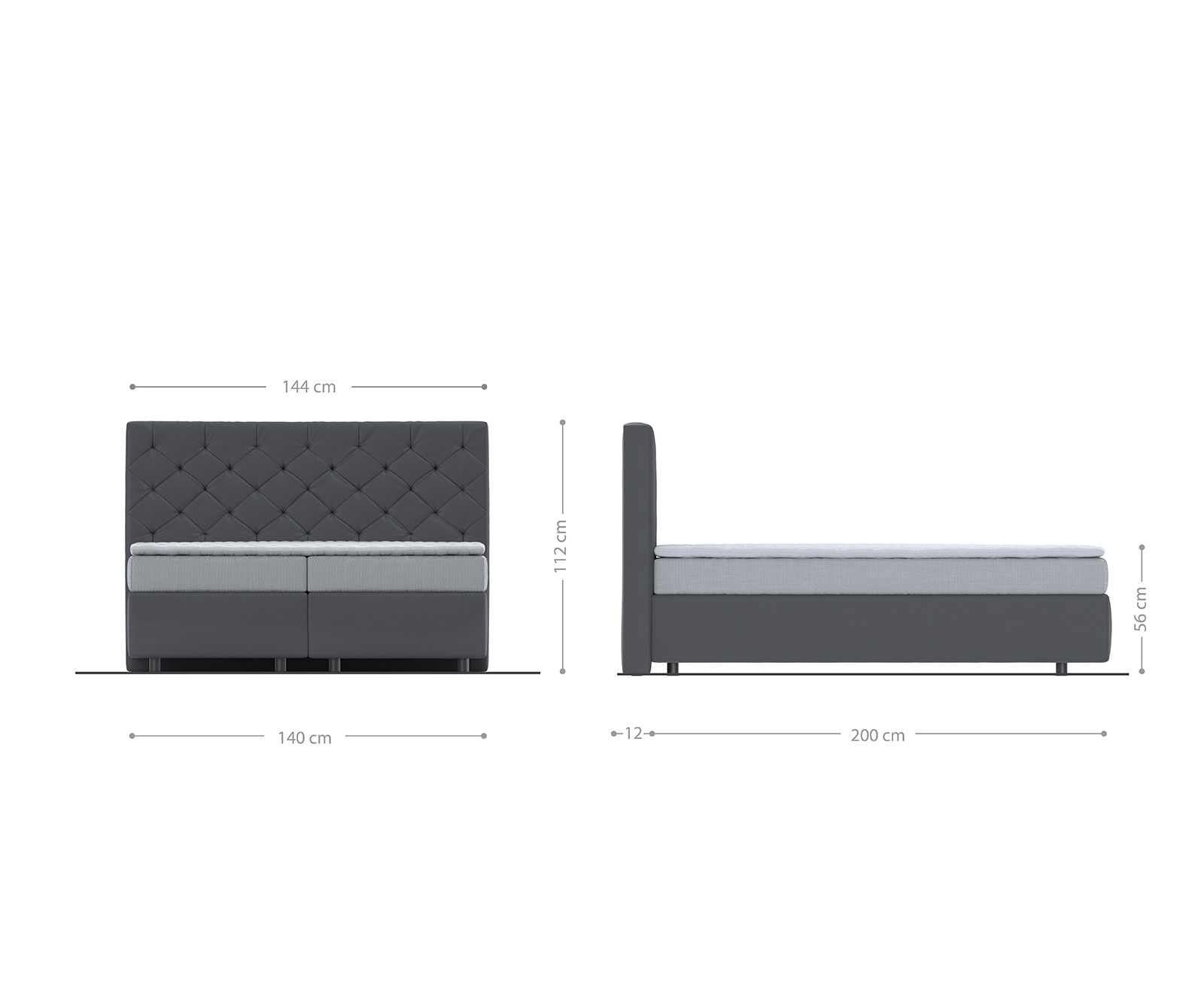 Boxspringbed Dream-Great 140x200 microvezel rosé 4 Boxspringbed Dream-Great 140x200 microvezel rosé 4