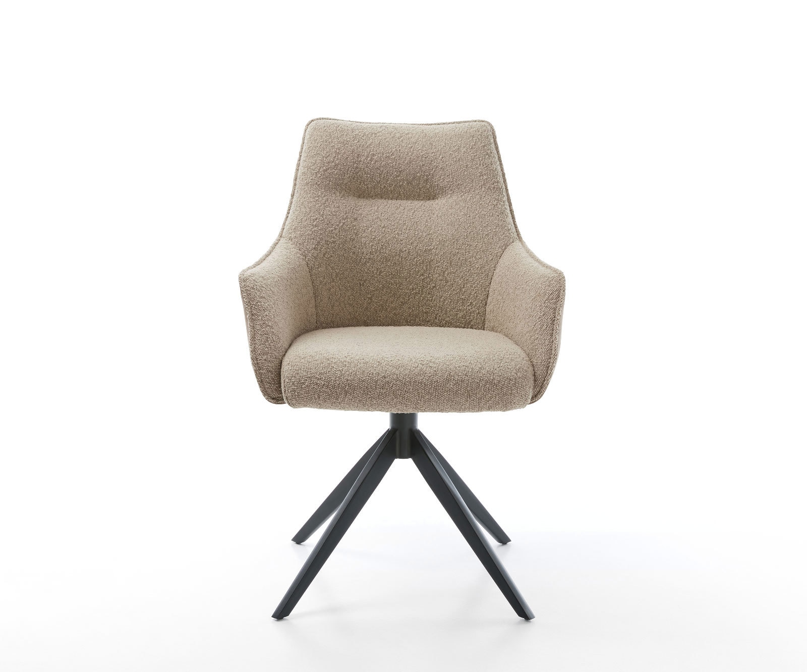 Draaistoel Alja-Flex met armleuning microvelours mud vintage kruisframe breed zwart 360° draaibaar rocker-functie pocketveer kern 1 Draaistoel Alja-Flex met armleuning microvelours mud vintage kruisframe breed zwart 360° draaibaar rocker-functie pocketveer kern 1