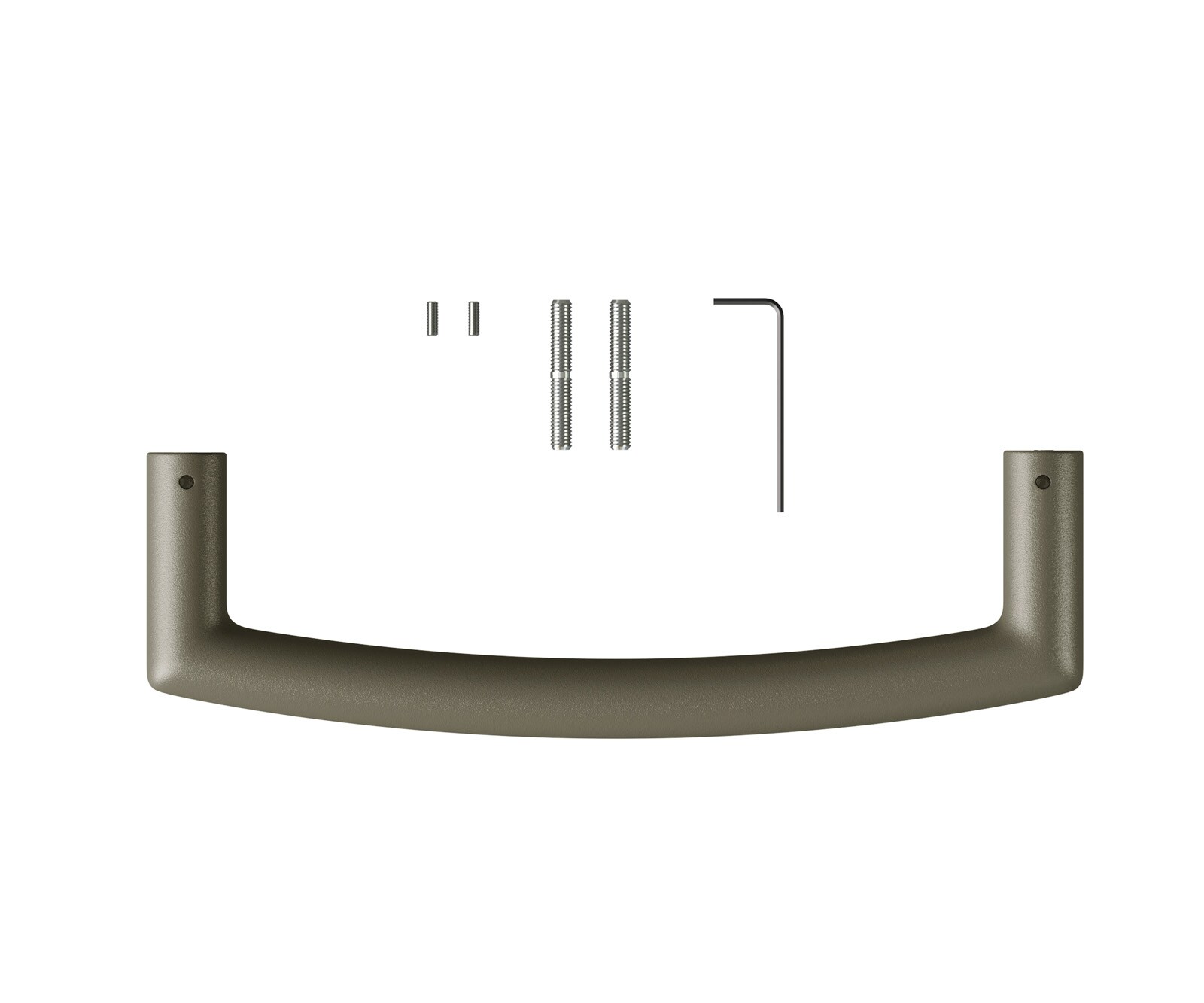 Stoelgreep Flex-rond metaal Effectlak titanium 1