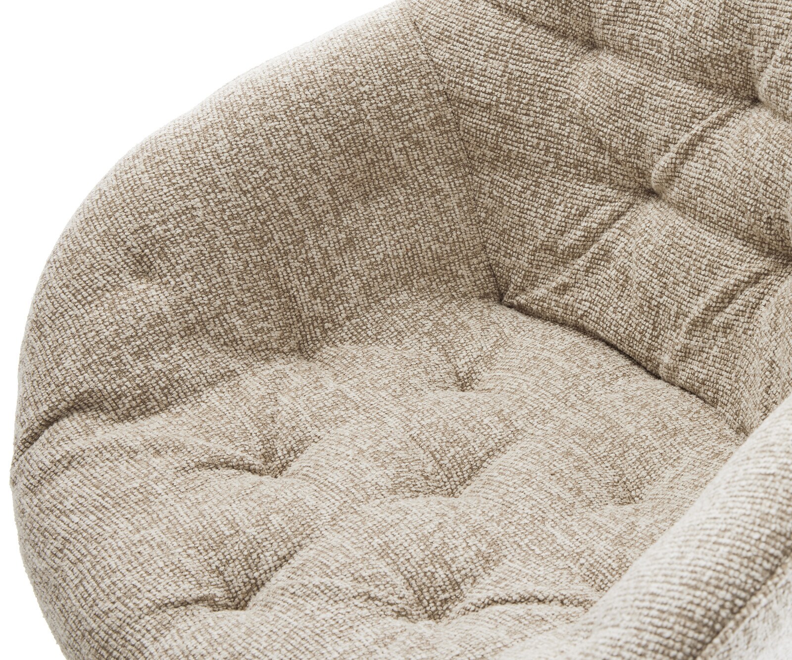 Draaistoel Gaio-Flex geweven stof beige houten frame hoekig natuur 180° draaibaar 4
