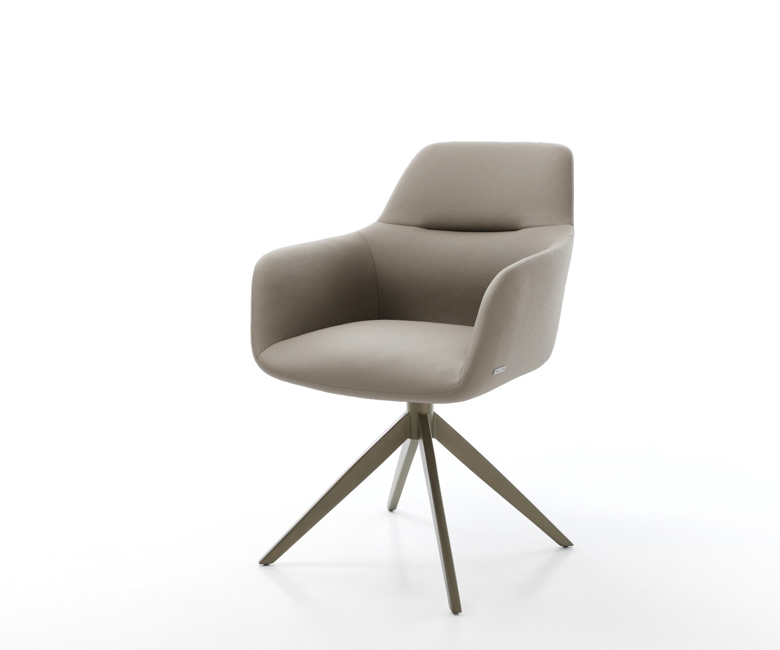 Draaistoel Pejo-Flex echt leer mud kruisframe breed afwerking met titanium 360° draaibaar rocker-functie pocketveer kern