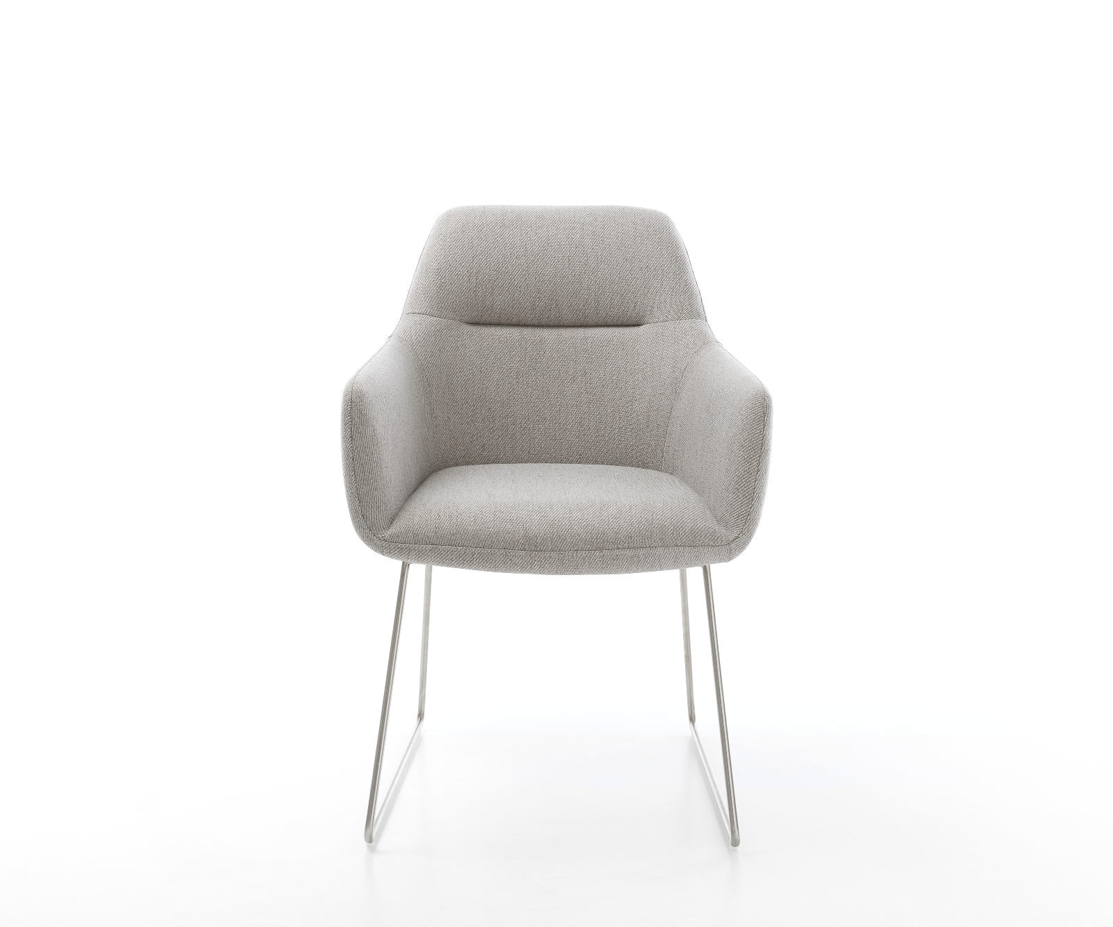 Eetkamerstoel Pejo-Flex stripes lichtgrijs slipframe roestvrij staal pocketveer kern 1 Eetkamerstoel Pejo-Flex stripes lichtgrijs slipframe roestvrij staal pocketveer kern 1