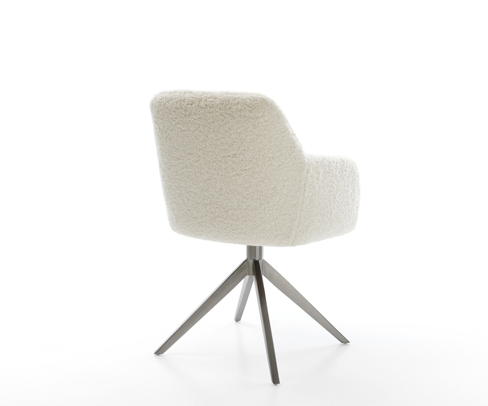 Draaistoel Greg-Flex teddy beige kruisframe breed grafiet 360° draaibaar rocker-functie pocketveer kern 4