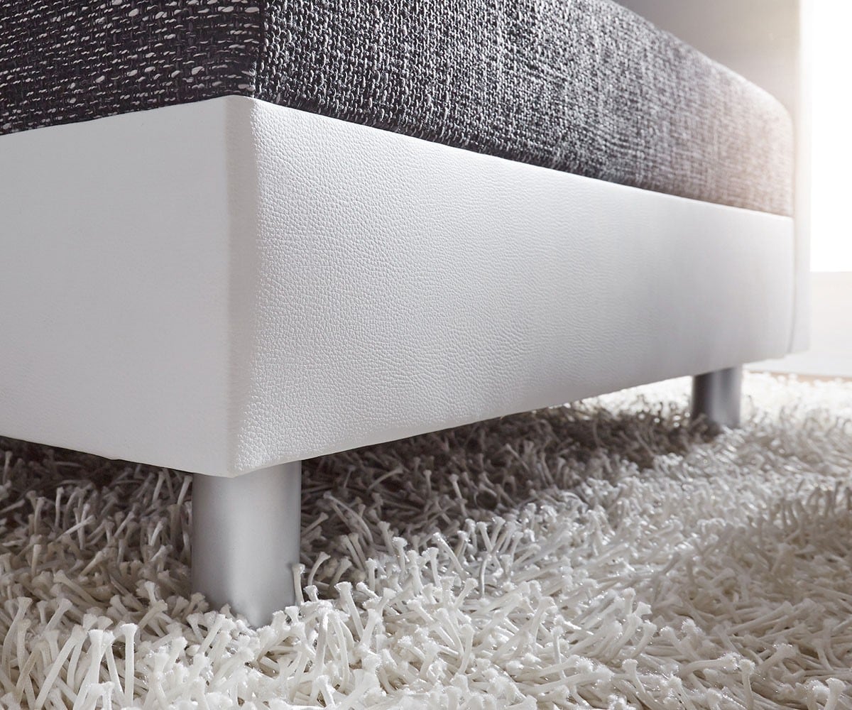 Woonlandschap Clovis zwart en wit modulaire met hocker 6 Woonlandschap Clovis zwart en wit modulaire met hocker 6