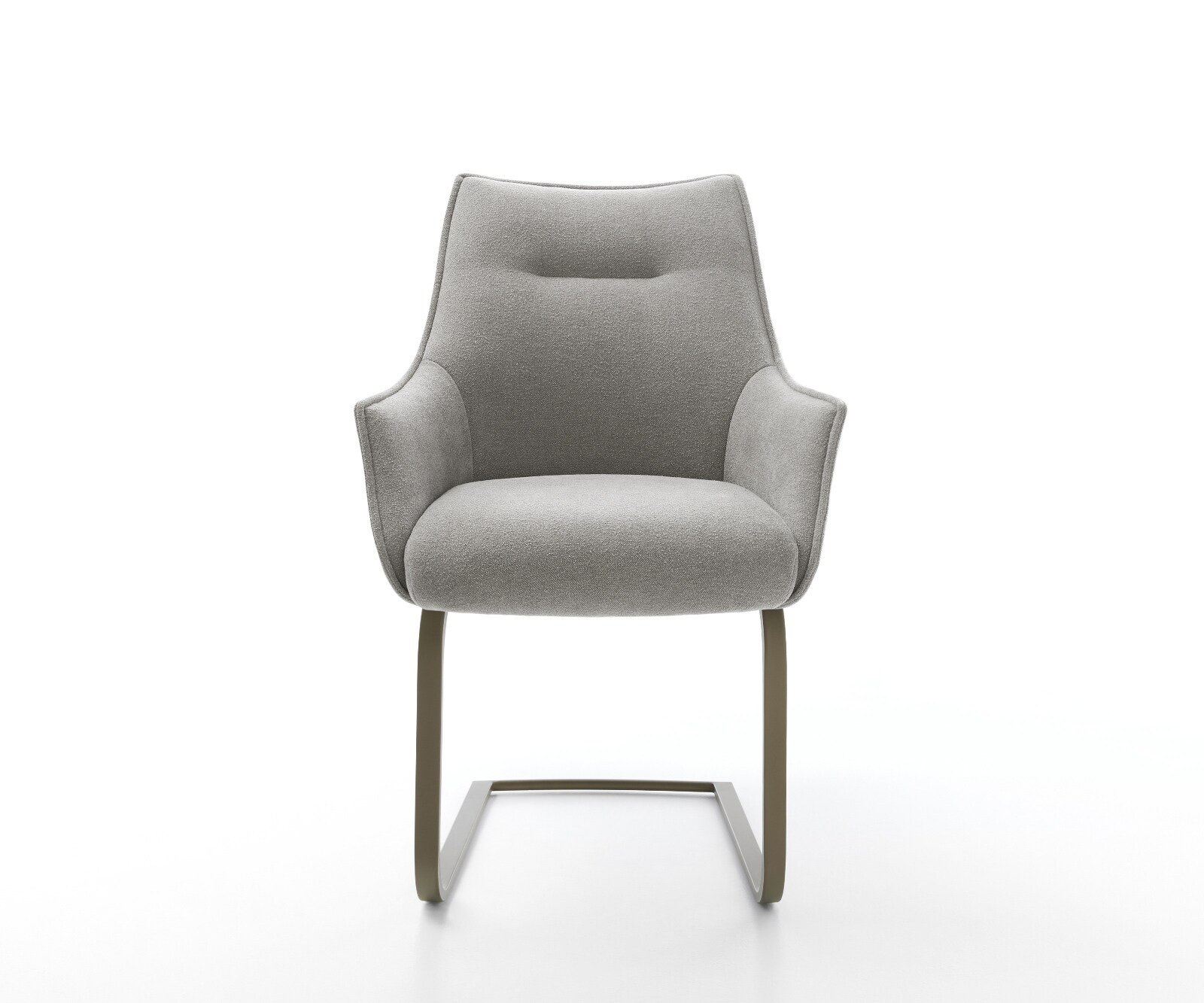 Sledemodel Alja-Flex met armleuning zachte stof met structuur grijs sledemodel vlak afwerking met titanium pocketveer kern 2