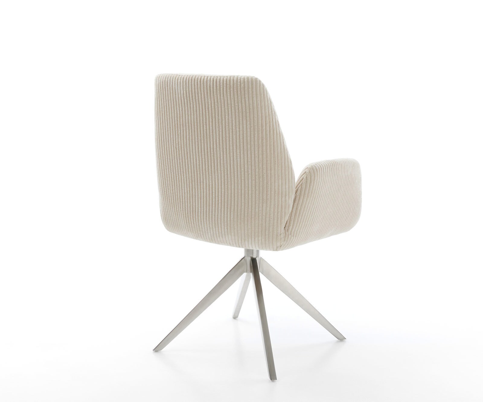 Draaistoel Zoa-Flex koord beige kruisframe breed roestvrij staal 360° draaibaar rocker-functie pocketveer kern 4