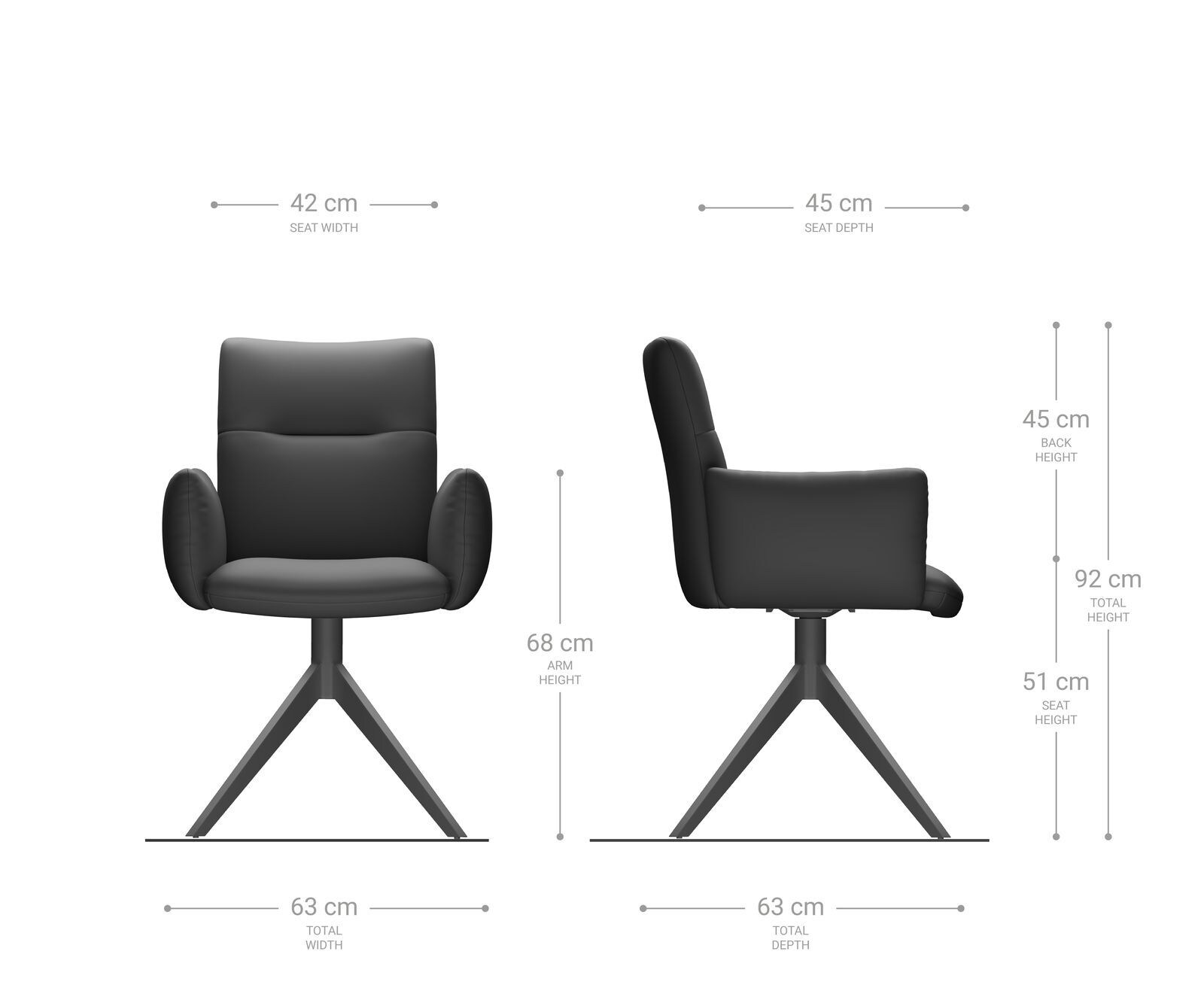 Draaistoel Jova-Flex met armleuning echt leer zwart kruisframe breed zwart 360° draaibaar pocketveer kern 5 Draaistoel Jova-Flex met armleuning echt leer zwart kruisframe breed zwart 360° draaibaar pocketveer kern 5