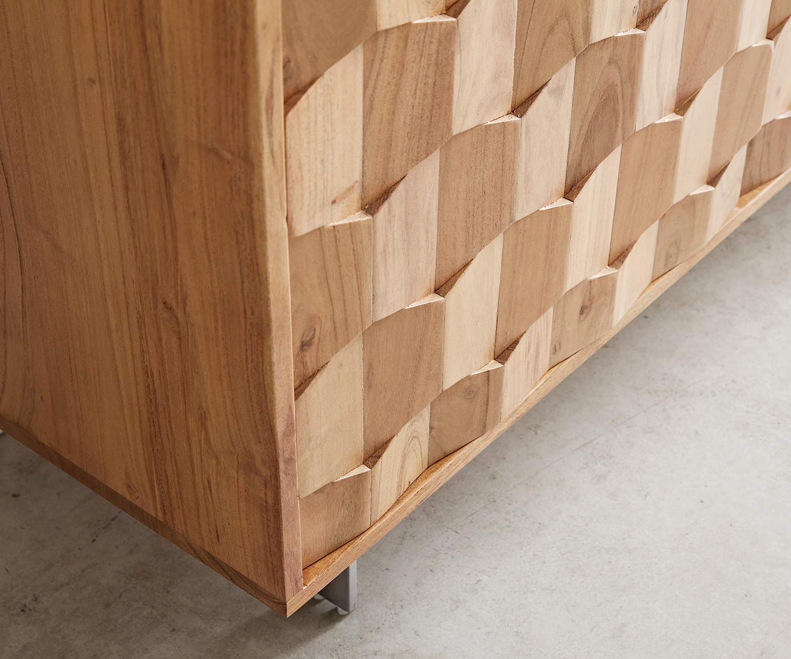 Boekenkast Fevo 150x150 cm acacia bruin 3 deuren L-poot 3 Boekenkast Fevo 150x150 cm acacia bruin 3 deuren L-poot 3