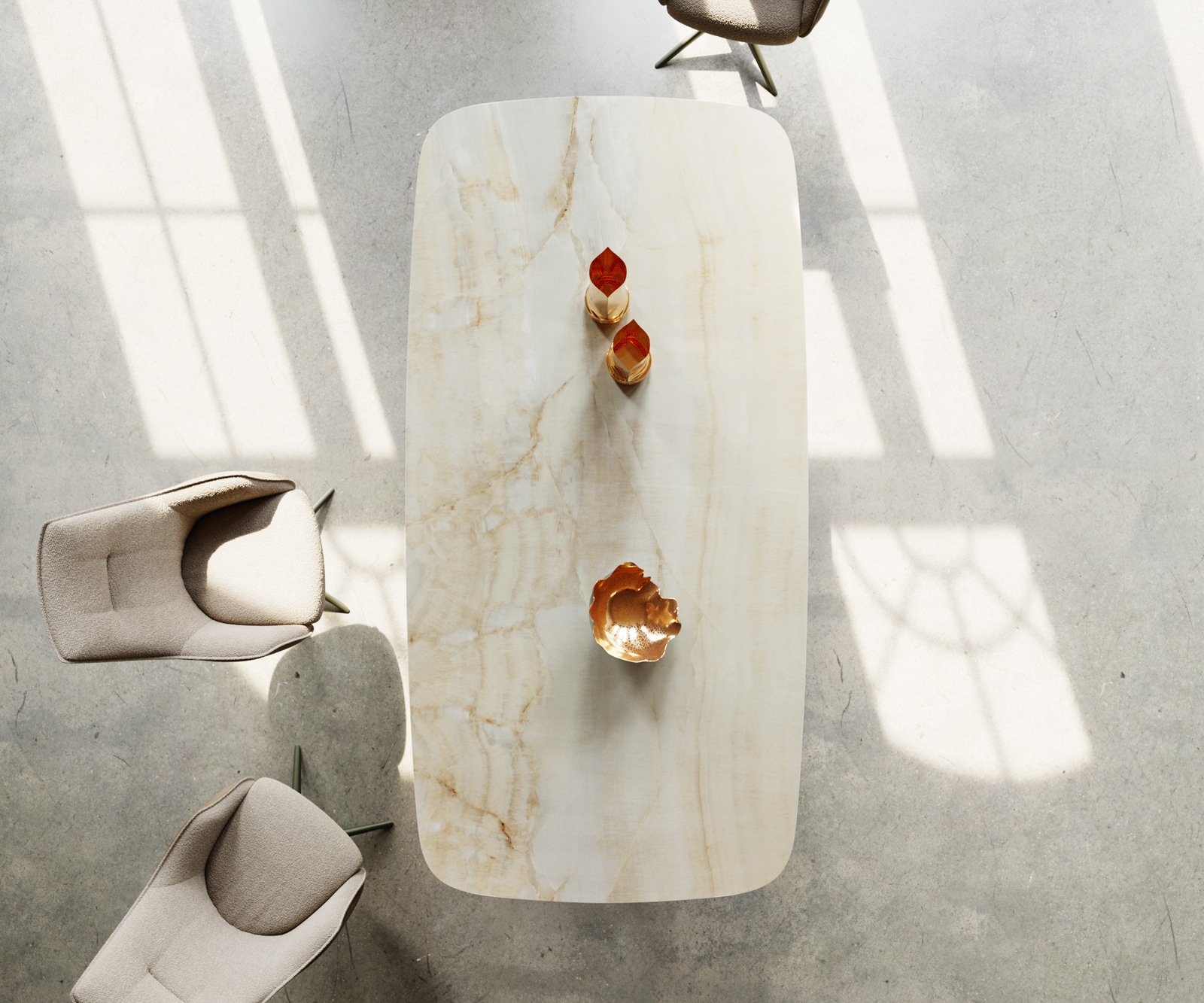 Eetkamertafel Edge Boot 240x120 keramiek Iris FMG Onice Oro Pilier metaal effectafwerking titaan 3 Eetkamertafel Edge Boot 240x120 keramiek Iris FMG Onice Oro Pilier metaal effectafwerking titaan 3