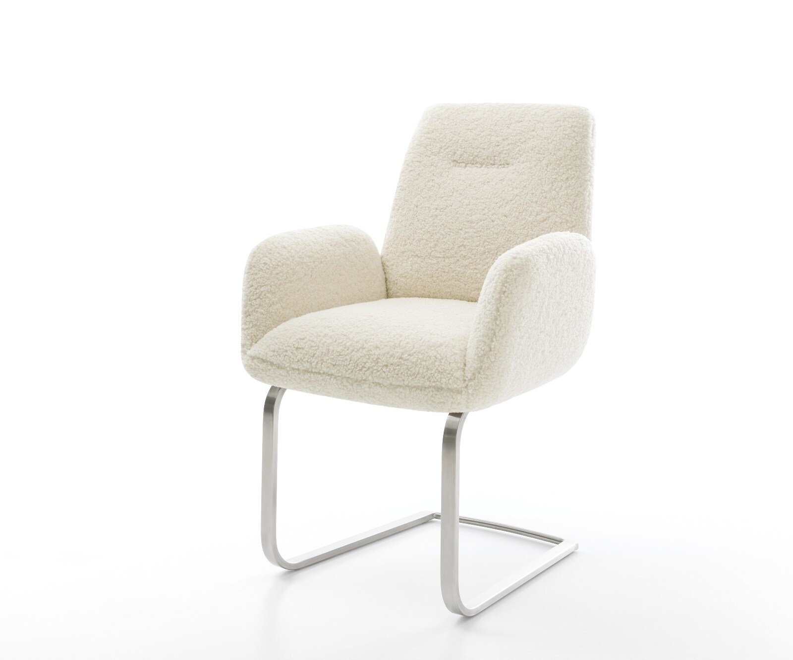 Sledemodel Zoa-Flex teddy beige sledemodel vlak roestvrij staal pocketveer kern 1