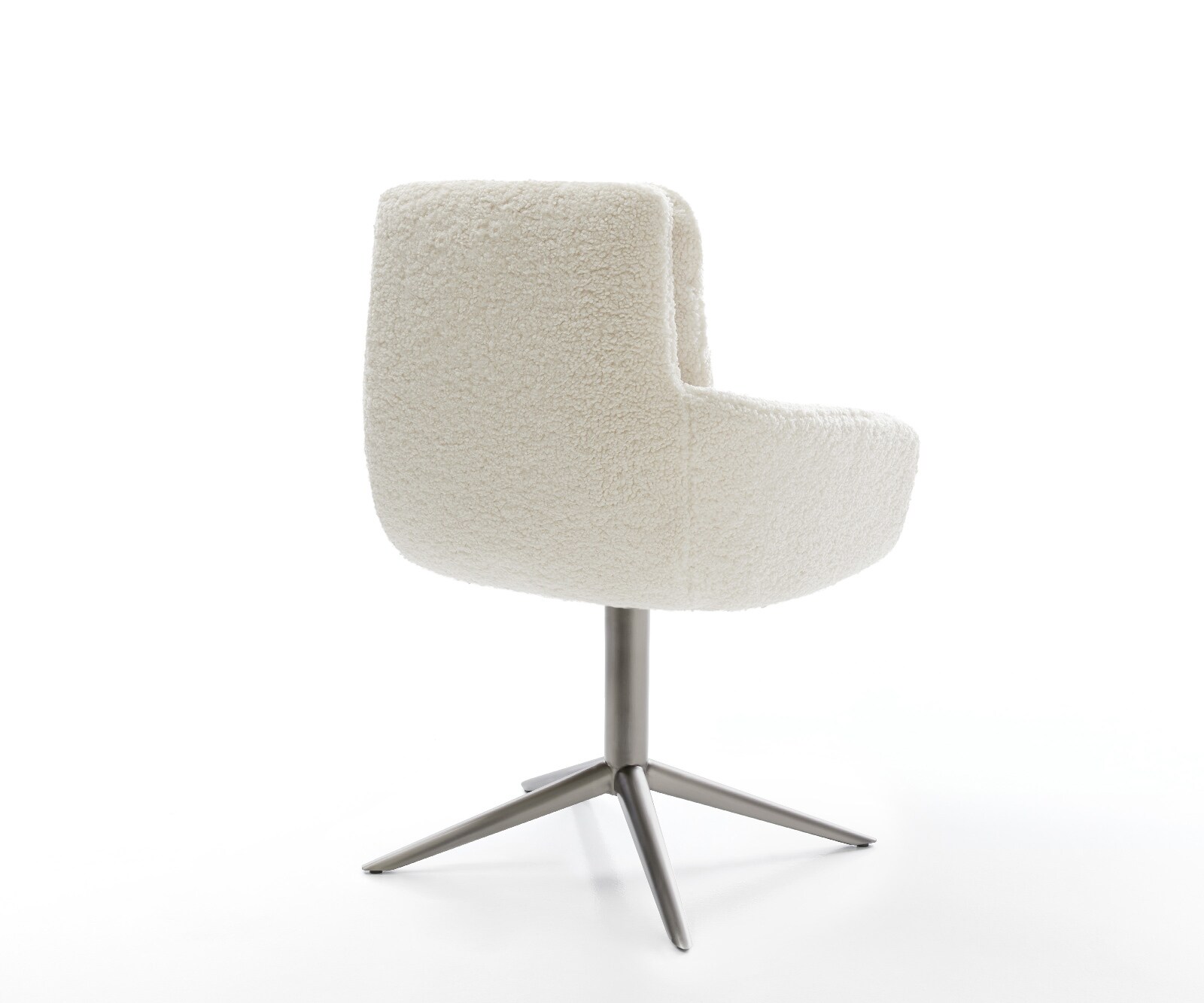 Draaistoel Abelia-Flex met armleuning teddy beige kruispoot grafiet 360° draaibaar rocker-functie 4