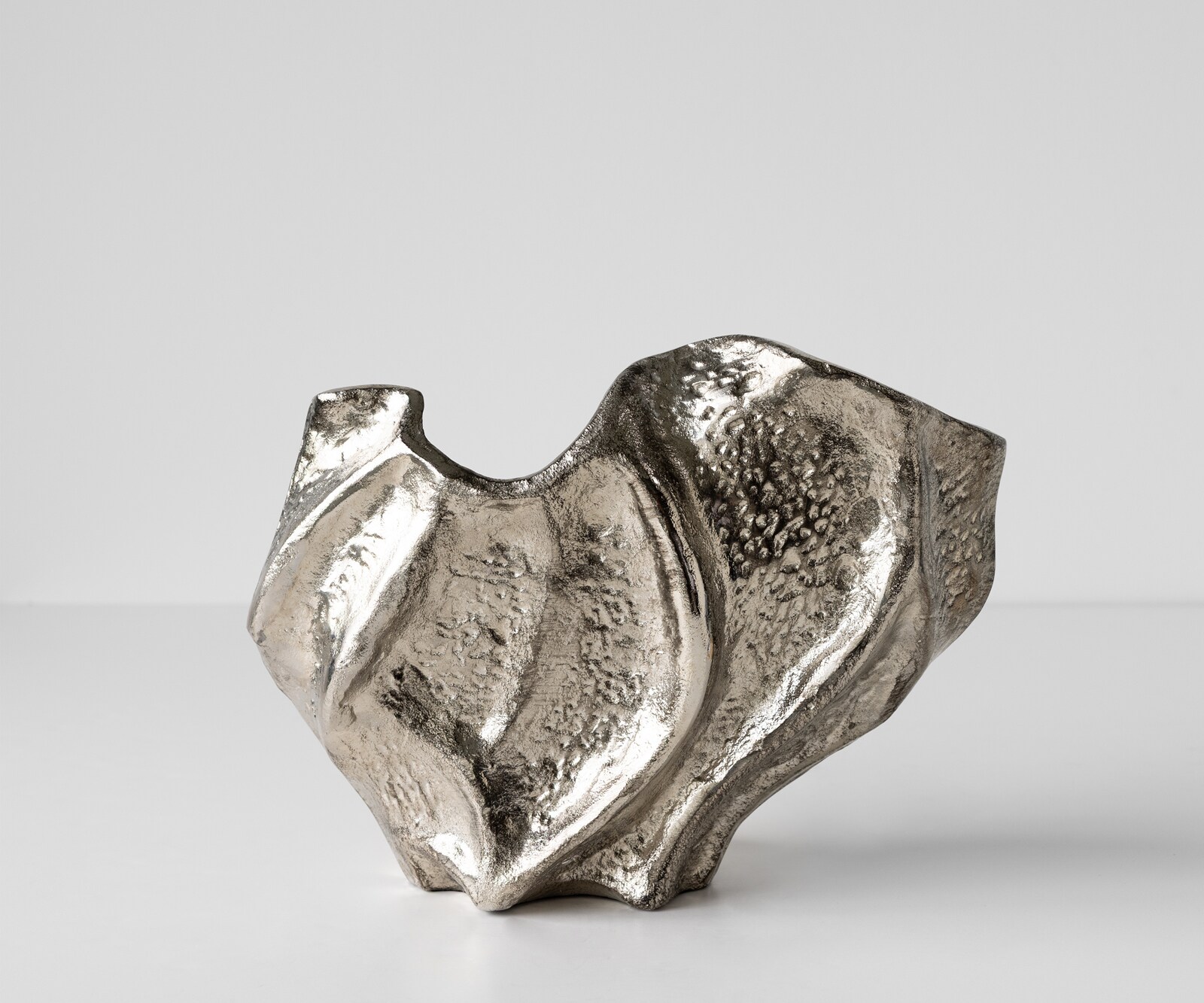 Schaal Valena B39 x D17 x H29 cm Aluminium Platin Opal Handgemaakt 1