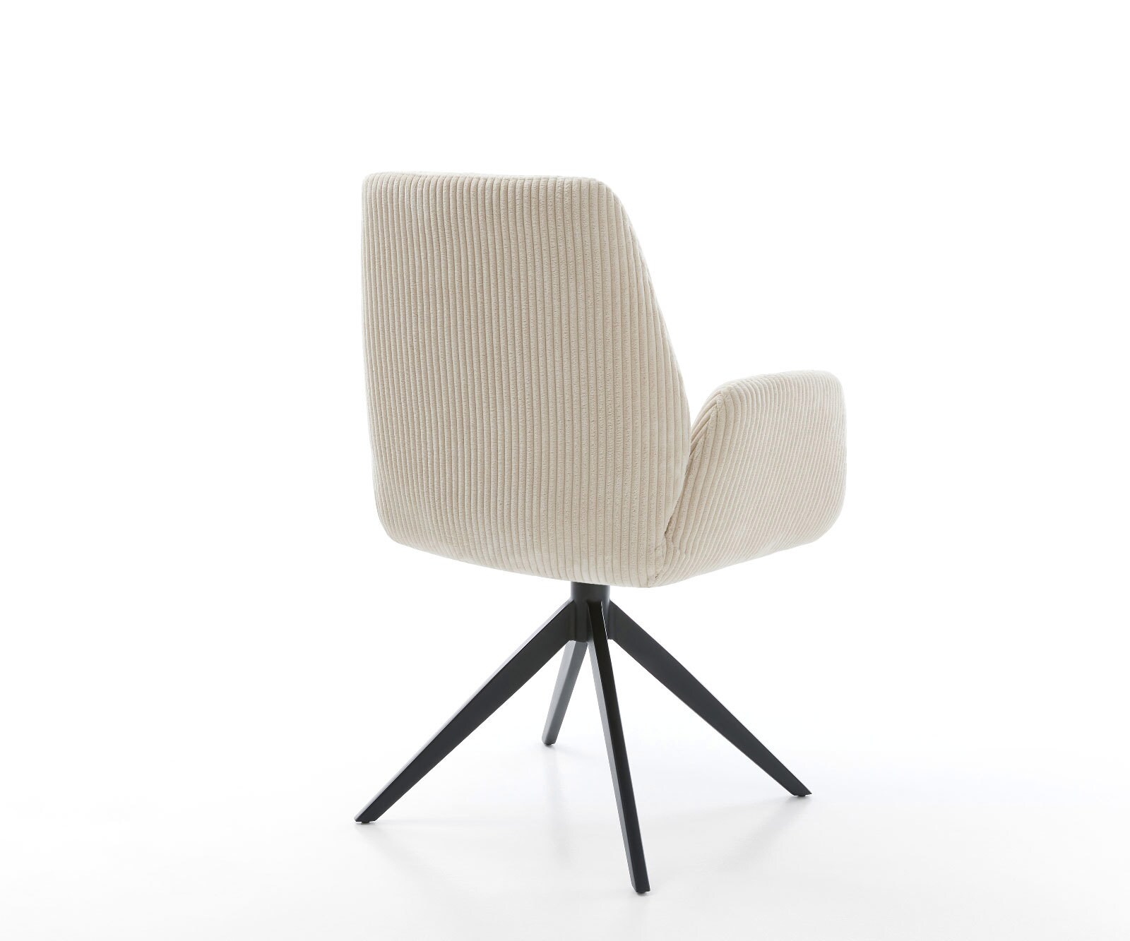 Draaistoel Zoa-Flex koord beige kruisframe breed zwart 360° draaibaar rocker-functie pocketveer kern 5