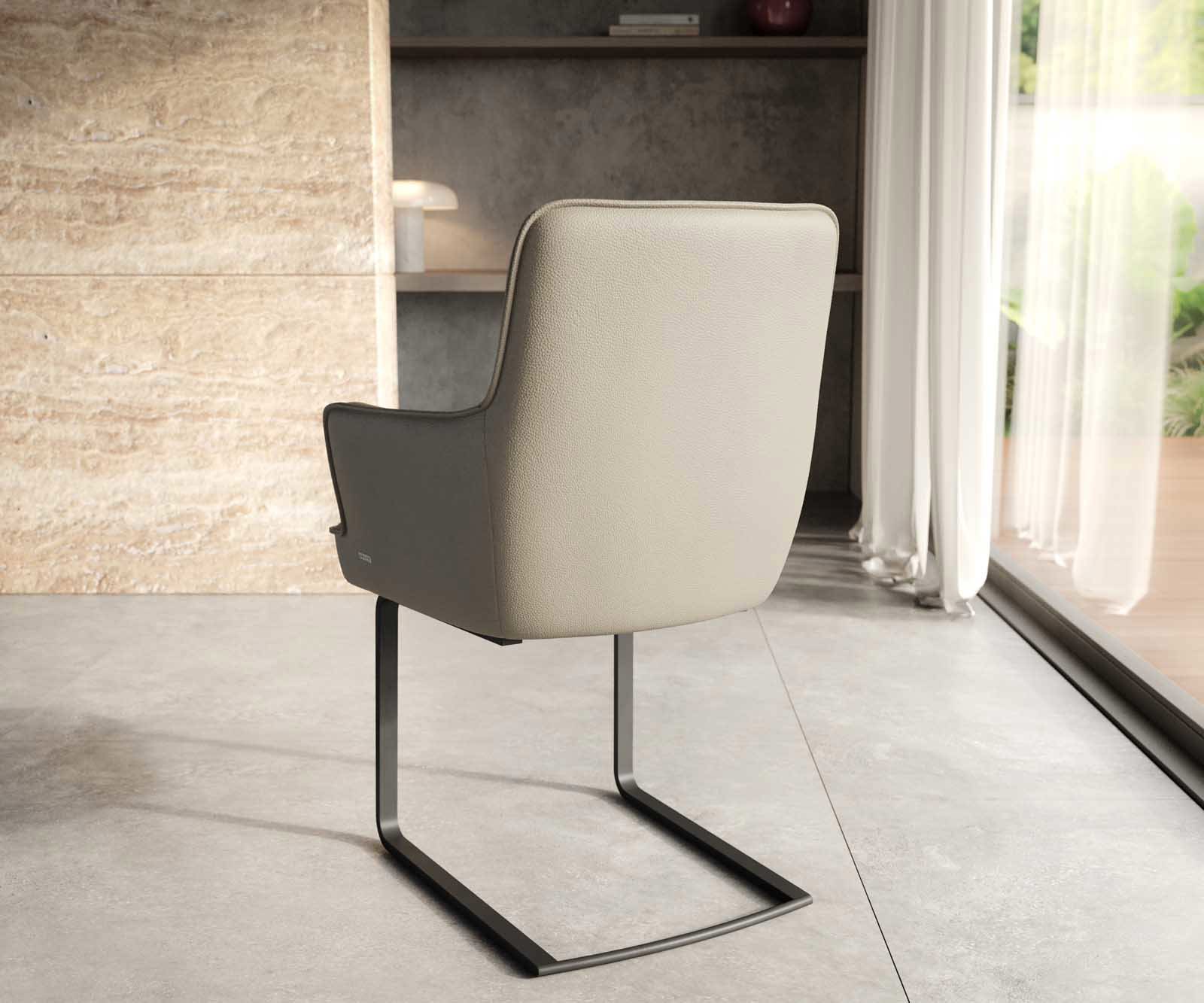 Sledemodel Heira-Flex met armleuning echt leer mud sledemodel vlak zwart pocketveer kern 3 Sledemodel Heira-Flex met armleuning echt leer mud sledemodel vlak zwart pocketveer kern 3