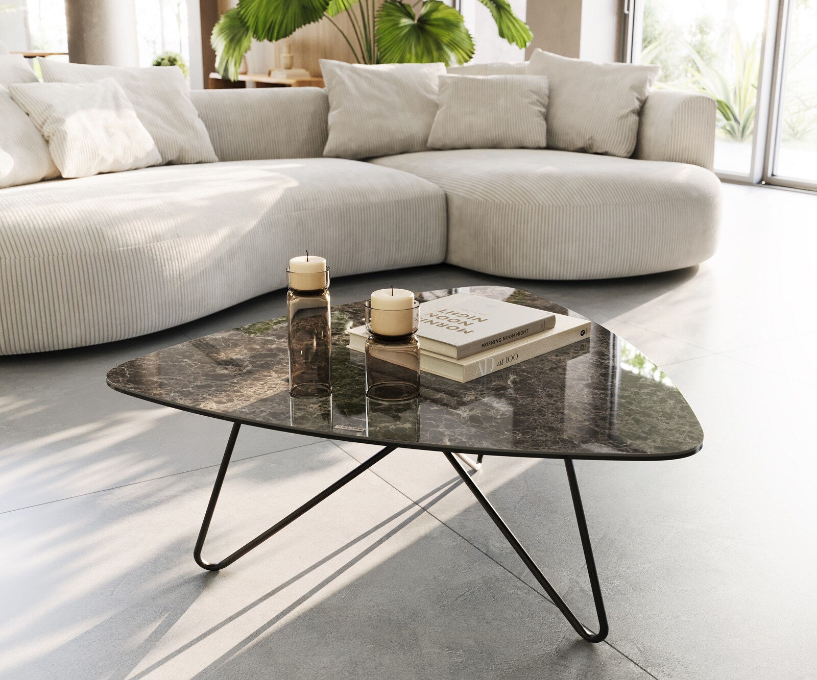 Salontafel Ekrem keramisch haarspeld frame 2