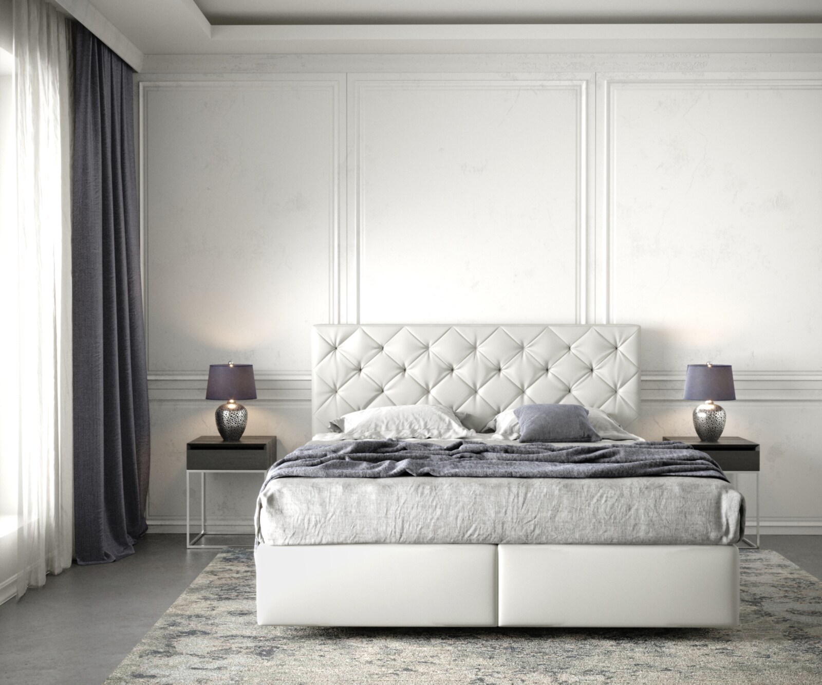 Boxspringbed Dream-Great 160x200 kunstleder Weiß 1