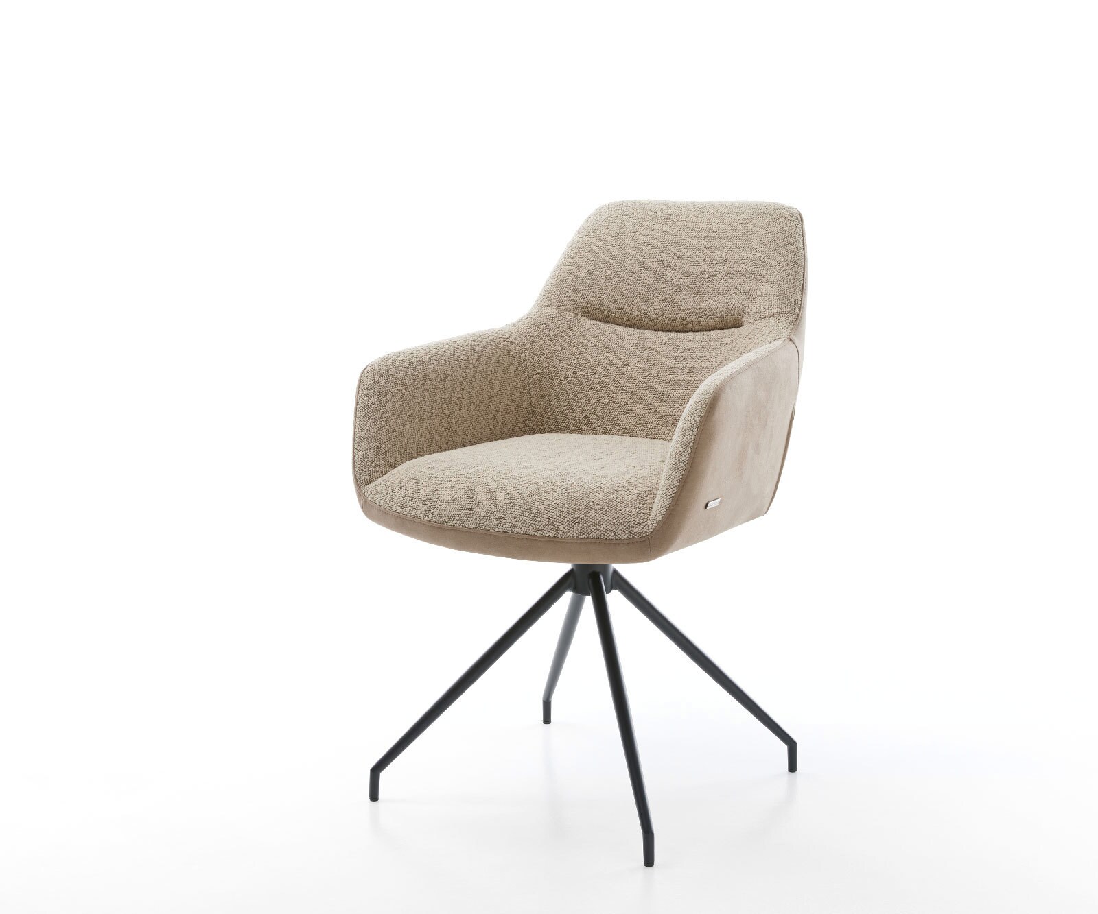 Draaistoel Pejo-Flex materiaalmix mud kruisframe conisch zwart 180° draaibaar pocketveer kern