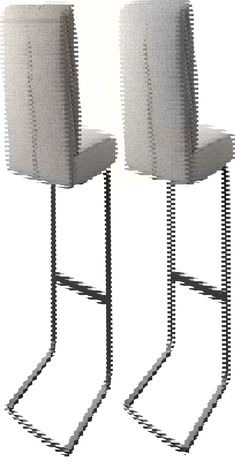 Barstoel Pela-Flex stripes lichtgrijs sledestoel vlak metaal 4 Barstoel Pela-Flex stripes lichtgrijs sledestoel vlak metaal 4