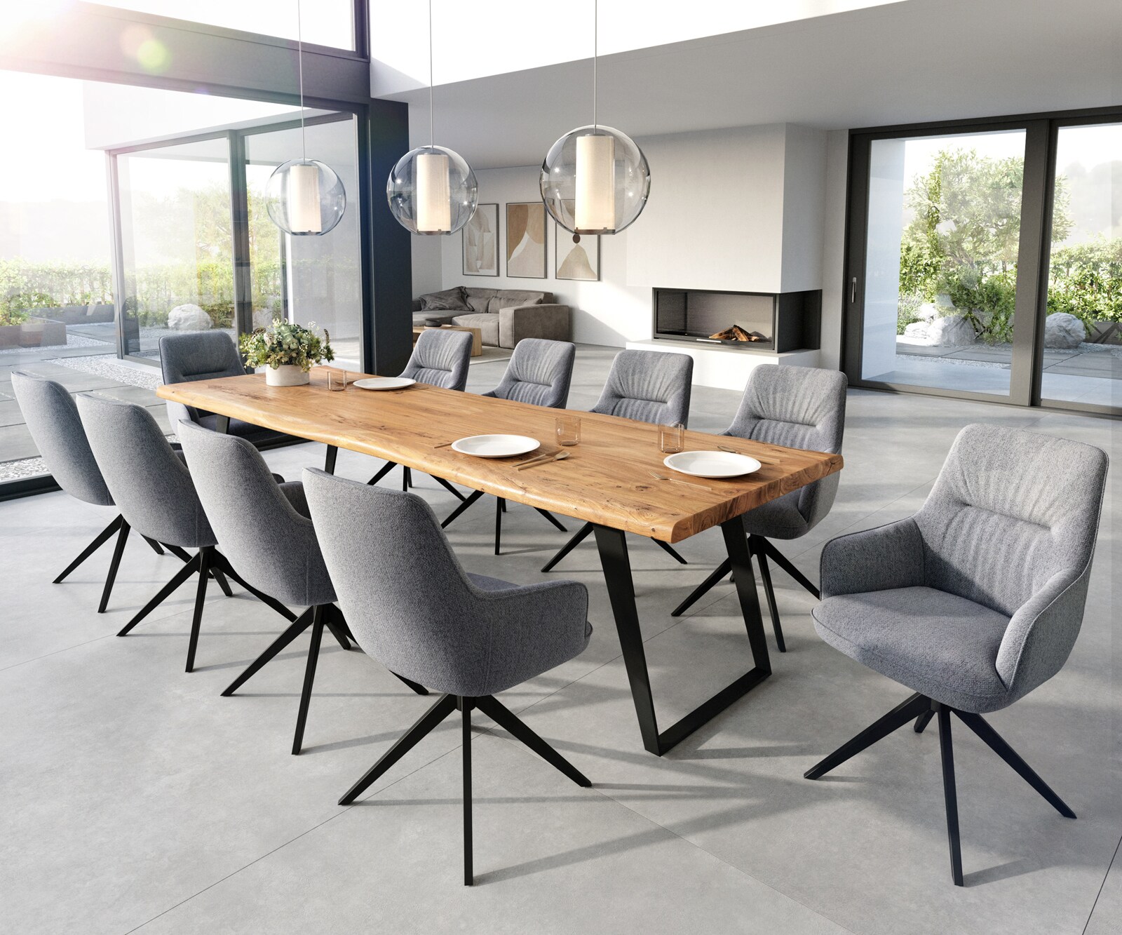 Eetkamerstoel Zelia-Flex met armleuning structuurstof lichtgrijs kruisframe breed zwart pocketveer kern 3 Eetkamerstoel Zelia-Flex met armleuning structuurstof lichtgrijs kruisframe breed zwart pocketveer kern 3