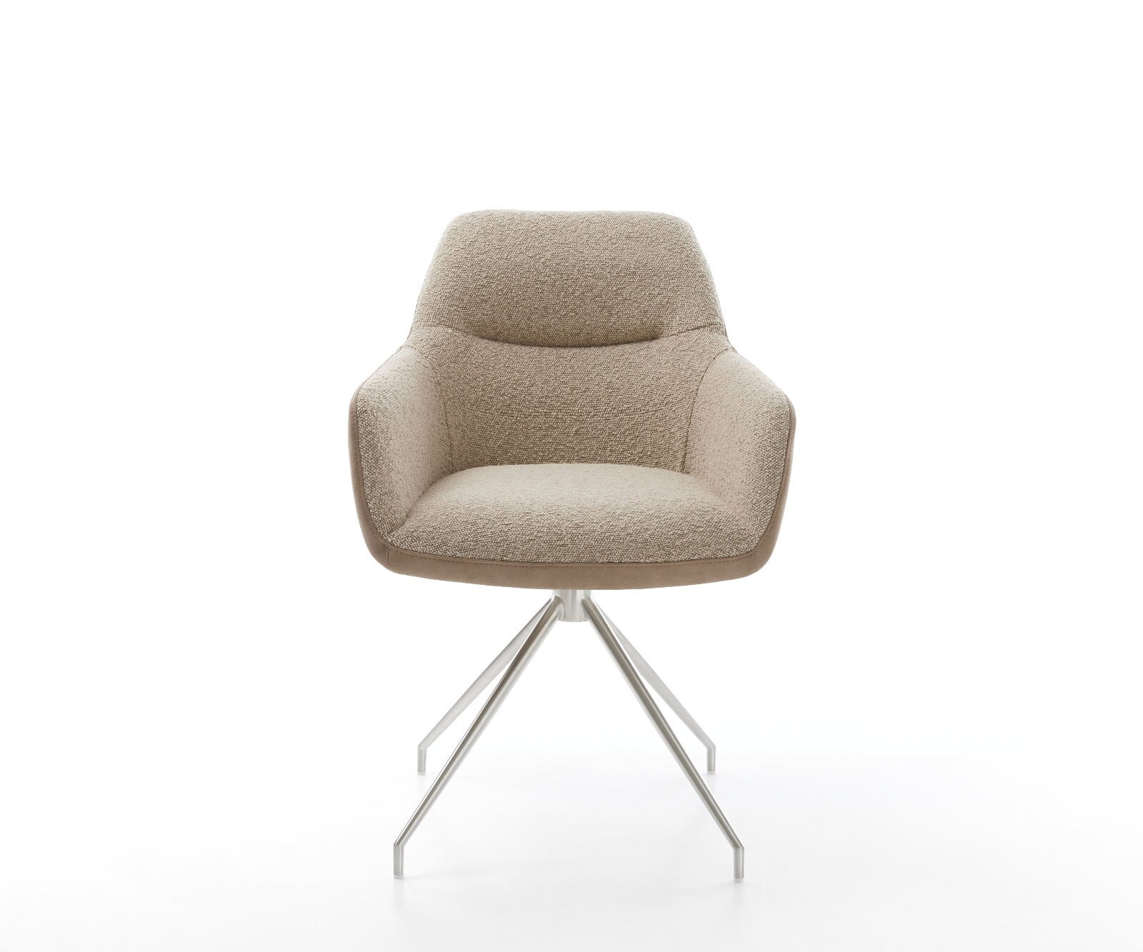 Draaistoel Pejo-Flex materiaalmix mud kruisframe conisch roestvrij staal 180° draaibaar pocketveer kern 1