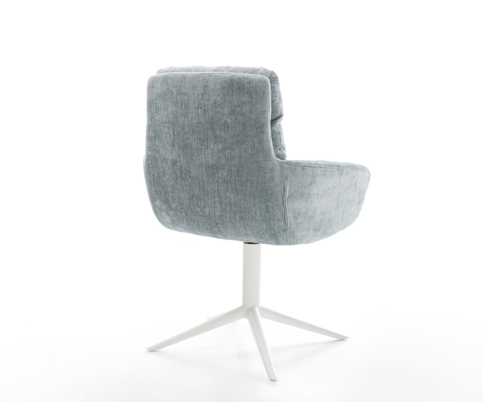 Draaistoel Abelia-Flex met armleuning chenille pastelblauw kruispoot wit 360° draaibaar rocker-functie 4 Draaistoel Abelia-Flex met armleuning chenille pastelblauw kruispoot wit 360° draaibaar rocker-functie 4