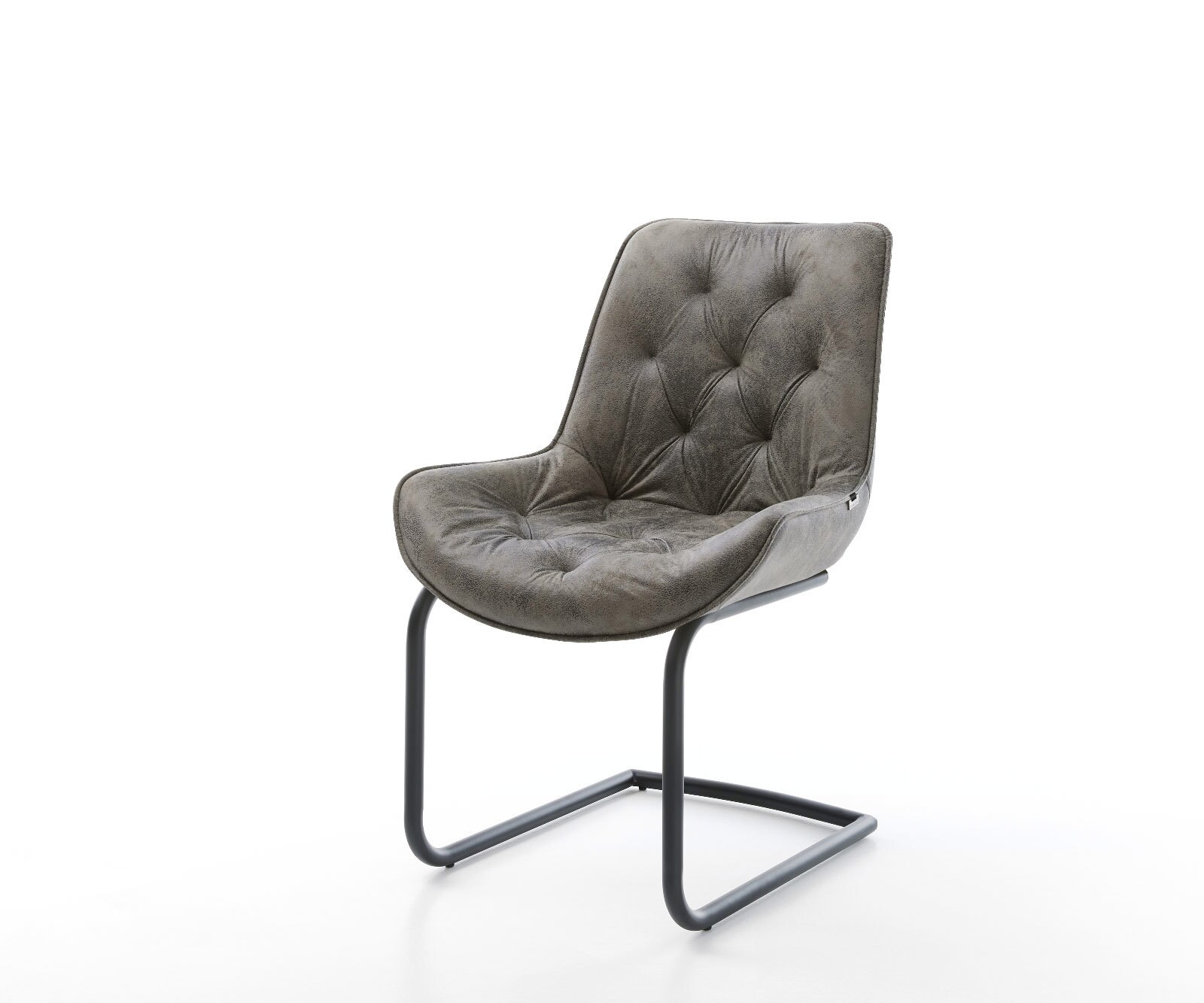 Sledemodel Taimi-Flex microvelours grijs antiek sledemodel rond zwart