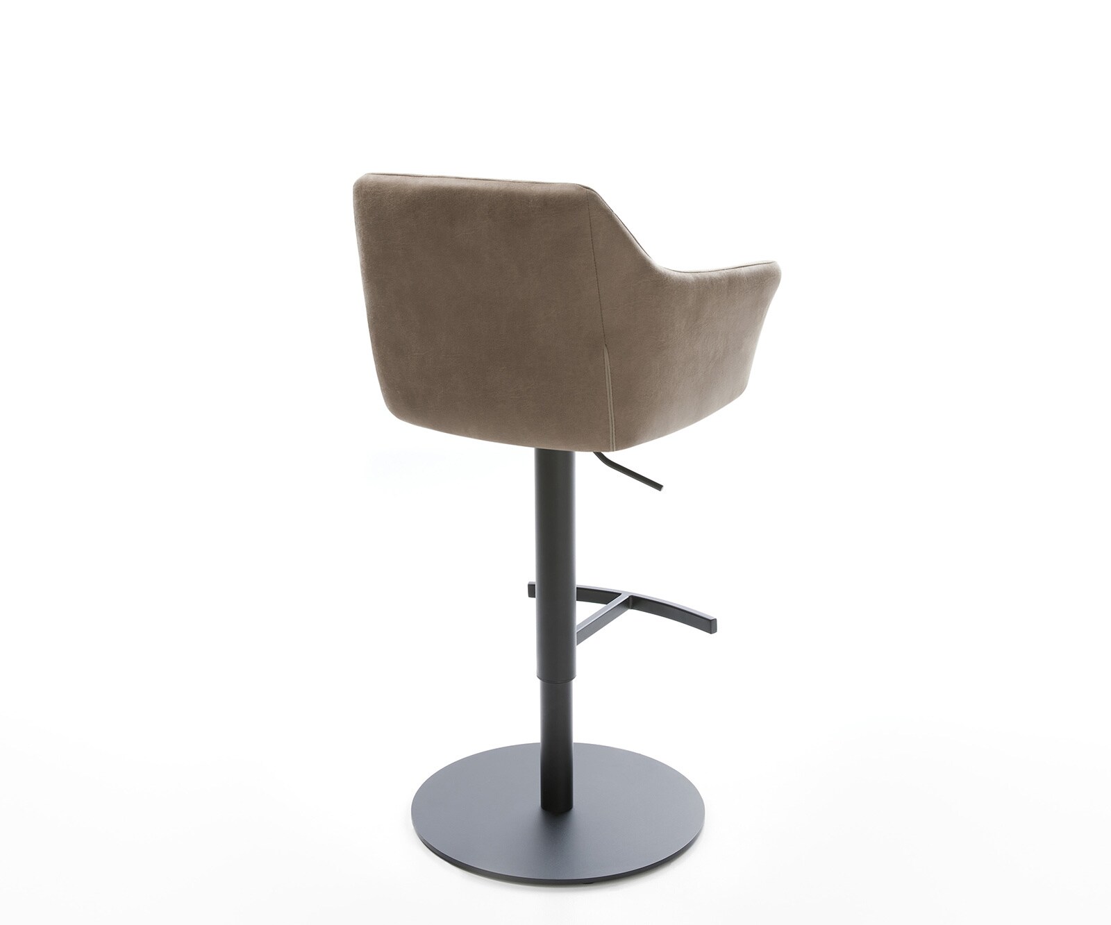 Barstoel Yulo-Flex vintage taupe draaivoet hoogteverstelbaar metaal 4