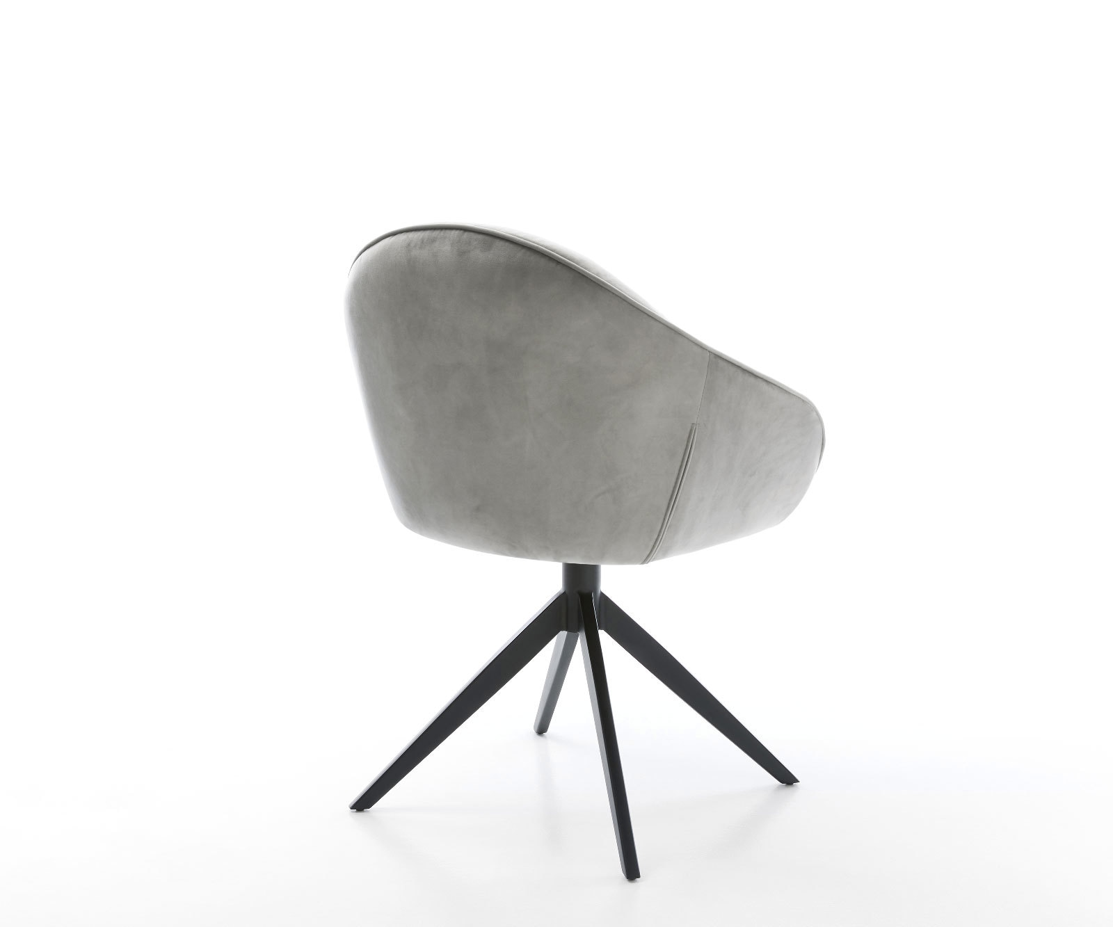 Draaistoel Gaio-Flex fluweel grijs kruisframe breed zwart 360° draaibaar rocker-functie 4 Draaistoel Gaio-Flex fluweel grijs kruisframe breed zwart 360° draaibaar rocker-functie 4