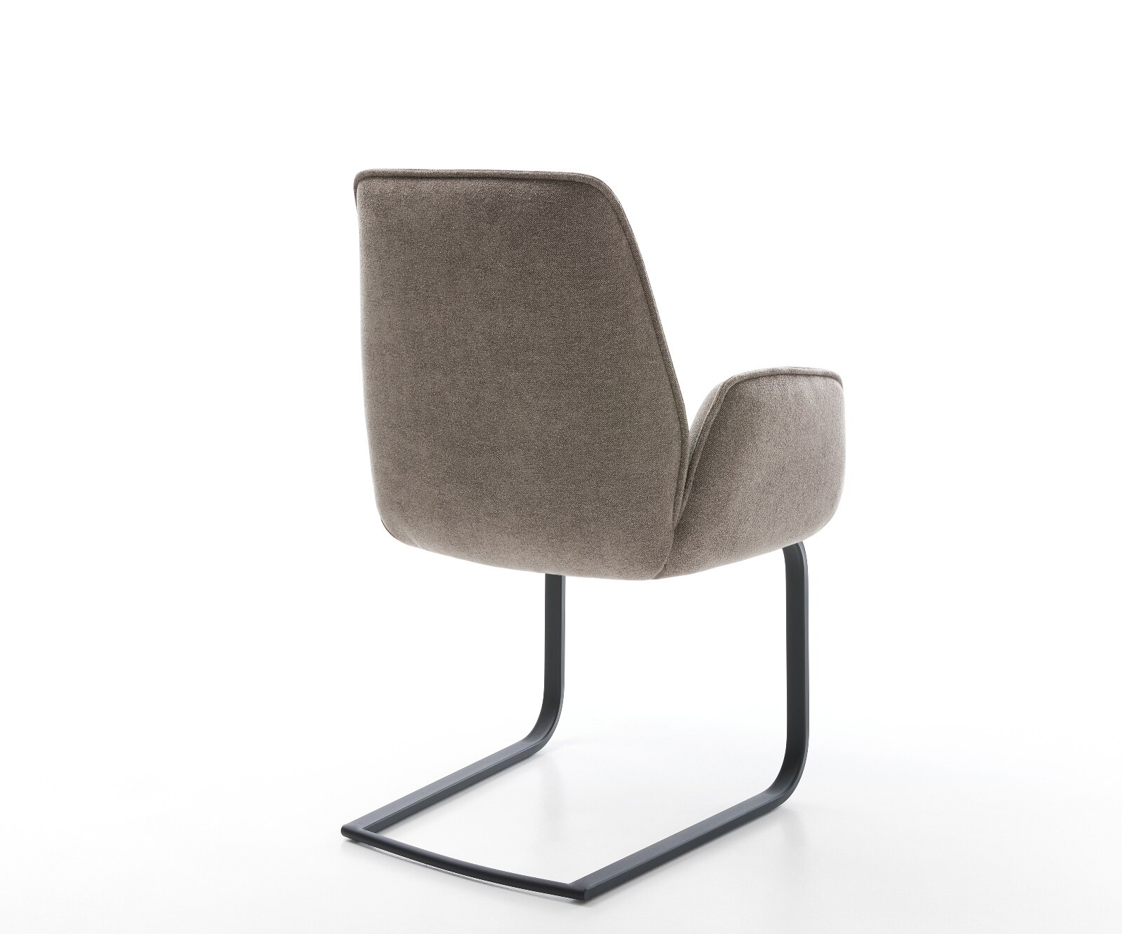Sledemodel Zoa-Flex zachte stof met structuur taupe sledemodel vlak zwart pocketveer kern 5