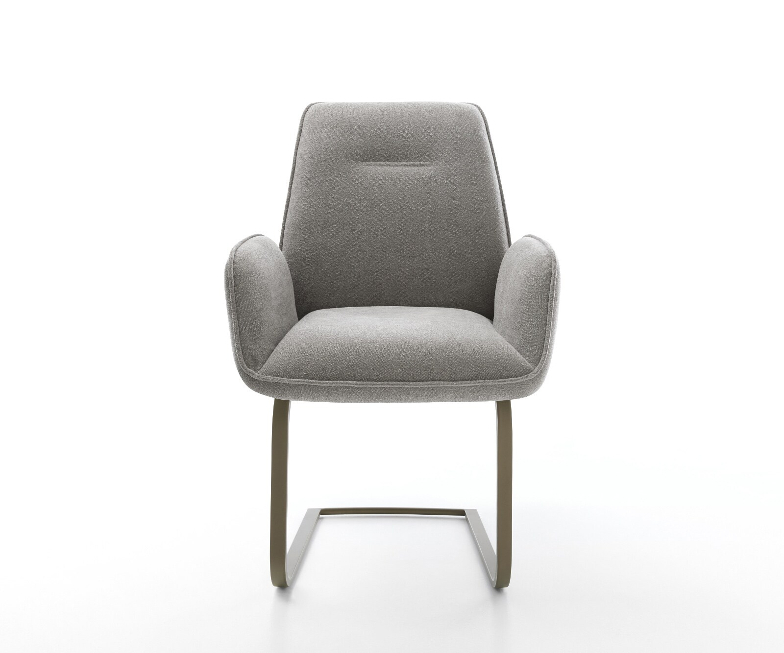 Sledemodel Zoa-Flex zachte stof met structuur grijs sledemodel vlak afwerking met titanium pocketveer kern 2