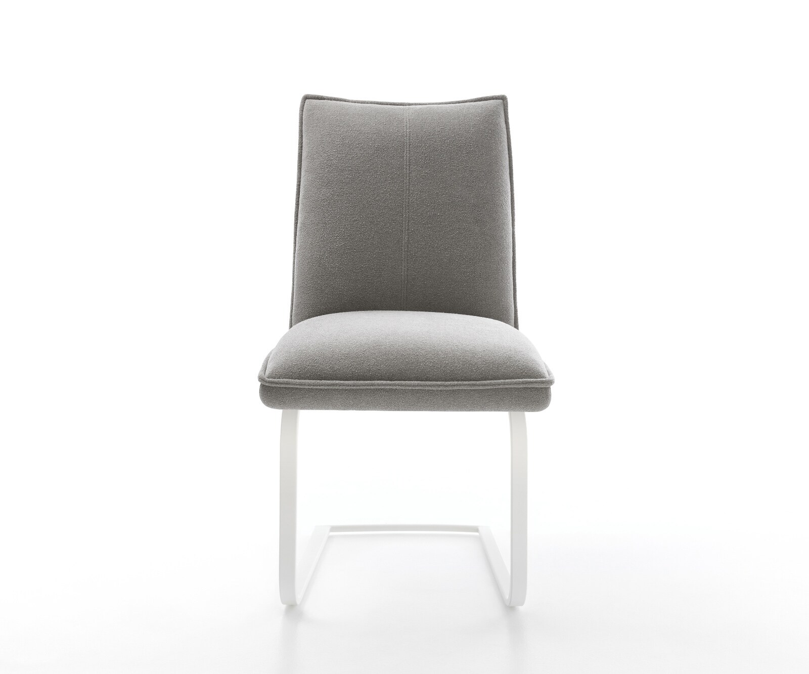 Sledemodel Lelio-Flex zachte stof met structuur grijs sledemodel vlak wit pocketveer kern 1