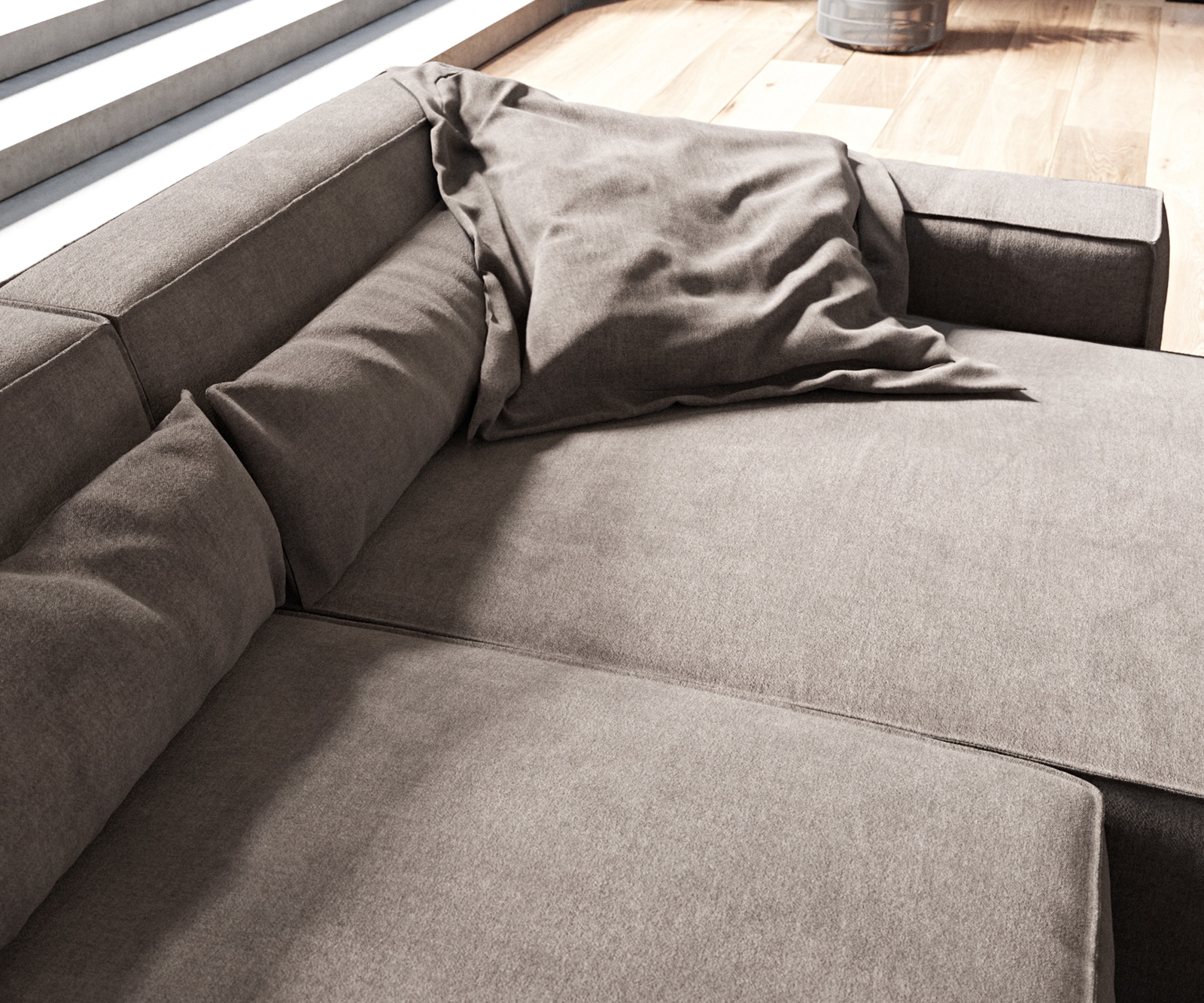 Hoekbank Sirpio XL 370x170 cm microvezel Khaki bruin recamiere variabele 6 Hoekbank Sirpio XL 370x170 cm microvezel Khaki bruin recamiere variabele 6