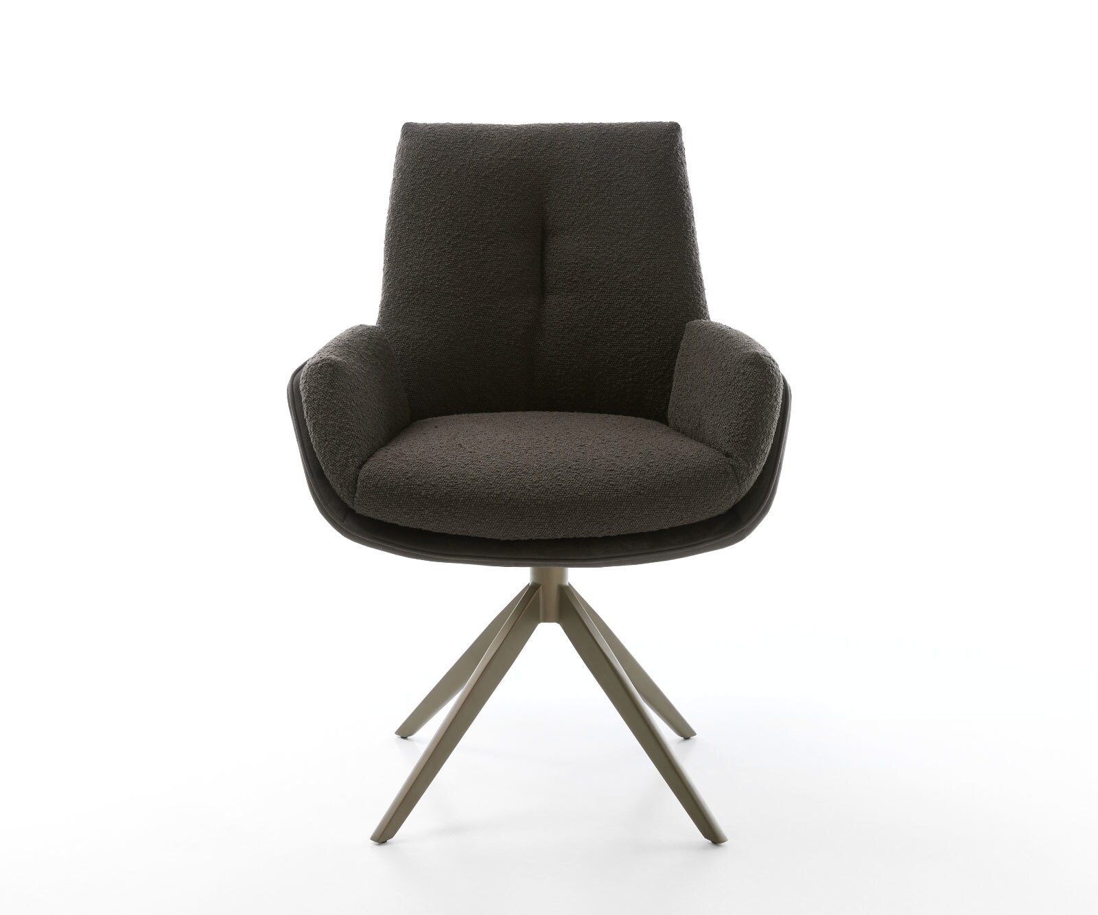 Draaistoel Clea-Flex materiaalmix zwart kruisframe breed afwerking met titanium 360° draaibaar rocker-functie 1 Draaistoel Clea-Flex materiaalmix zwart kruisframe breed afwerking met titanium 360° draaibaar rocker-functie 1