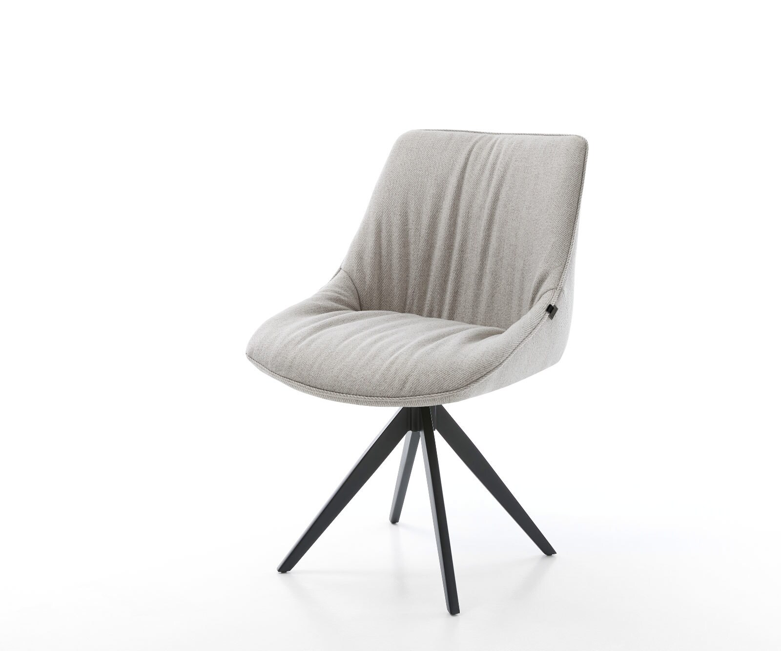 Draaistoel Elda-Flex stripes lichtgrijs kruisframe hoekig zwart 180° draaibaar