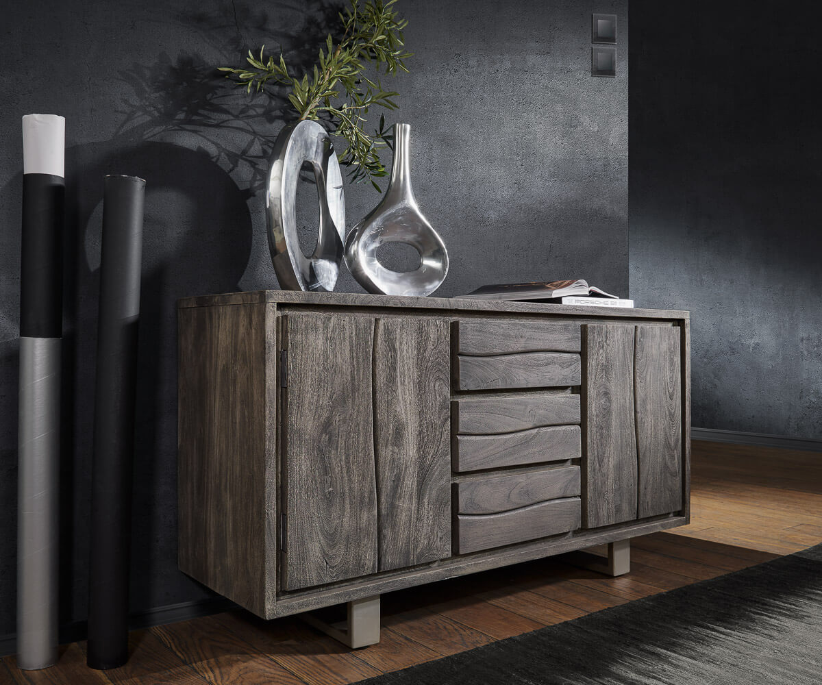  Commode Live-Edge deuren & lades Boomkant Dressoir 1