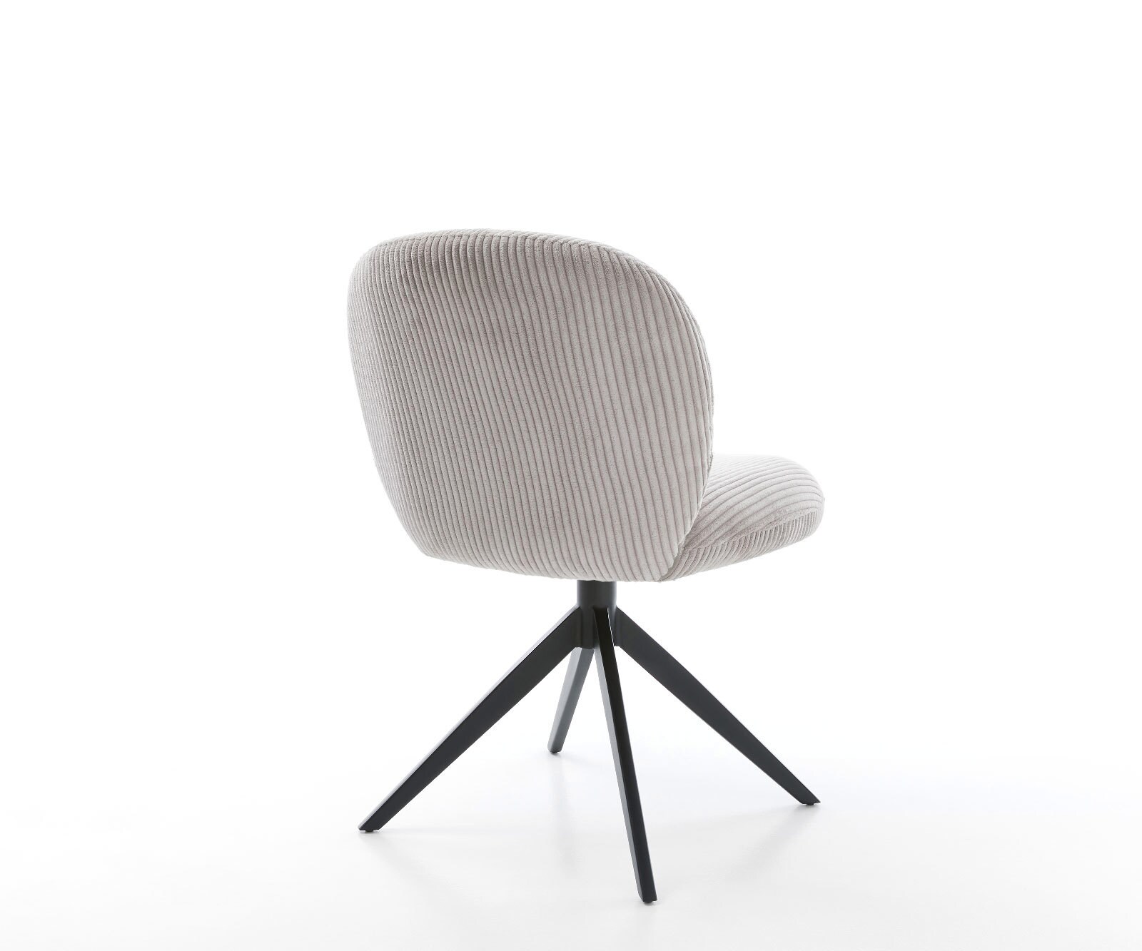 Draaistoel Nube-Flex koord zilver grijs kruisframe breed zwart 360° draaibaar rocker-functie pocketveer kern 4