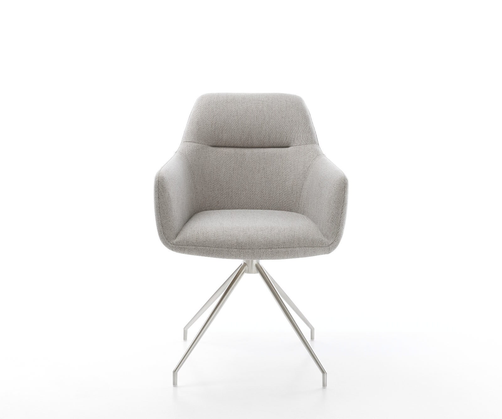 Eetkamerstoel Pejo-Flex stripes lichtgrijs kruisframe conisch roestvrij staal pocketveer kern 1 Eetkamerstoel Pejo-Flex stripes lichtgrijs kruisframe conisch roestvrij staal pocketveer kern 1
