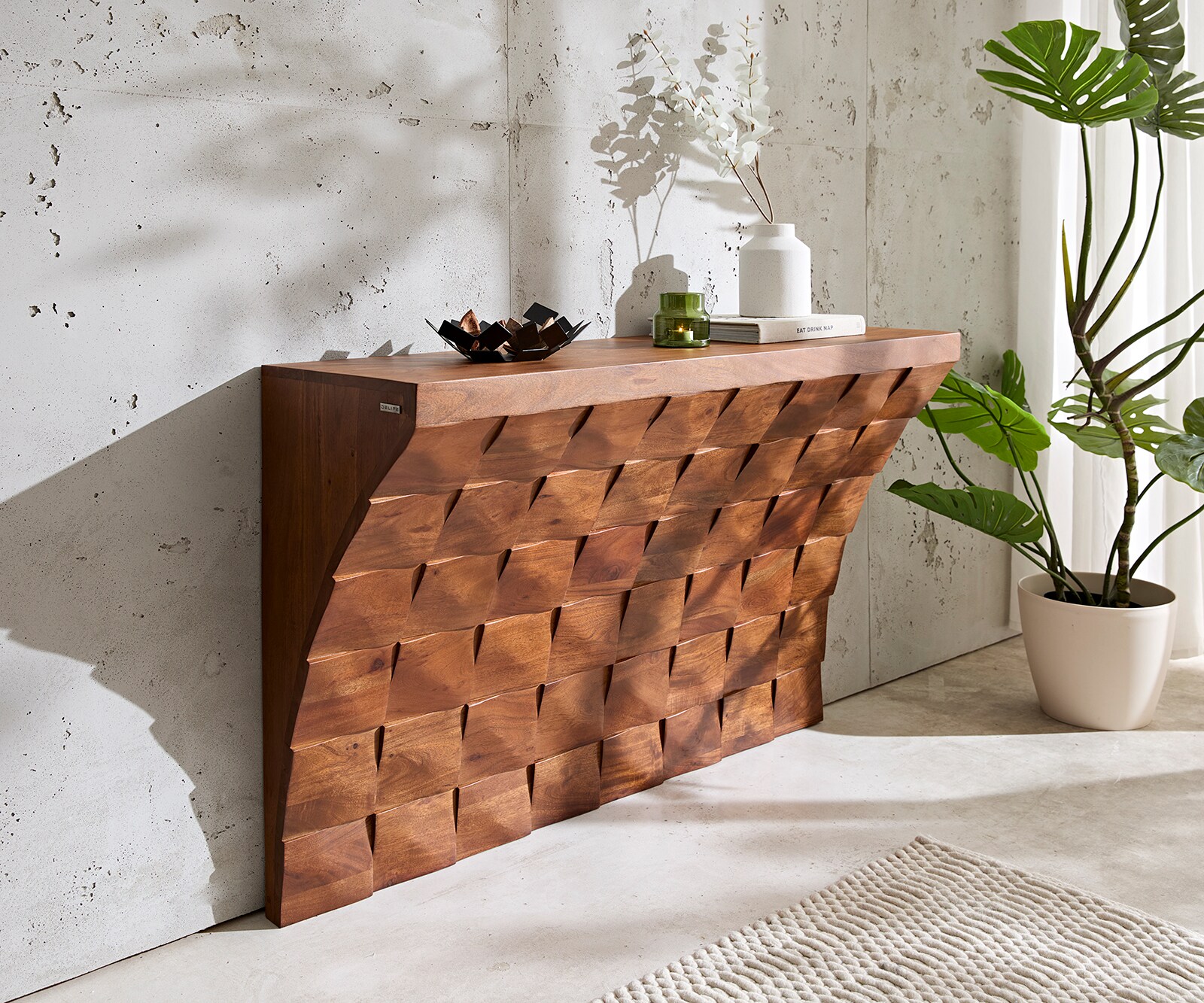 Console Eremos 120x35 cm acacia bruin