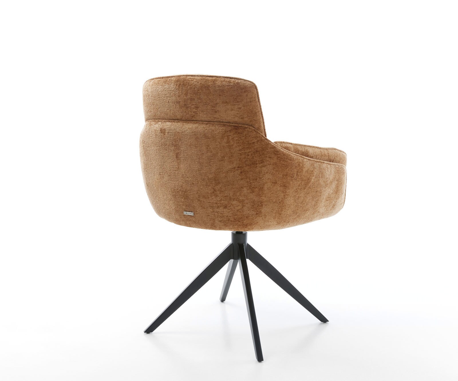 Draaistoel Luan-Flex met armleuning chenille Roest kruisframe breed zwart 360° draaibaar rocker-functie 4 Draaistoel Luan-Flex met armleuning chenille Roest kruisframe breed zwart 360° draaibaar rocker-functie 4