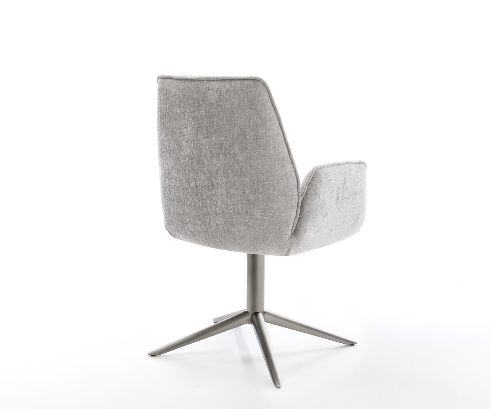 Draaistoel Zoa-Flex chenille zilver grijs kruispoot grafiet 360° draaibaar rocker-functie pocketveer kern 5