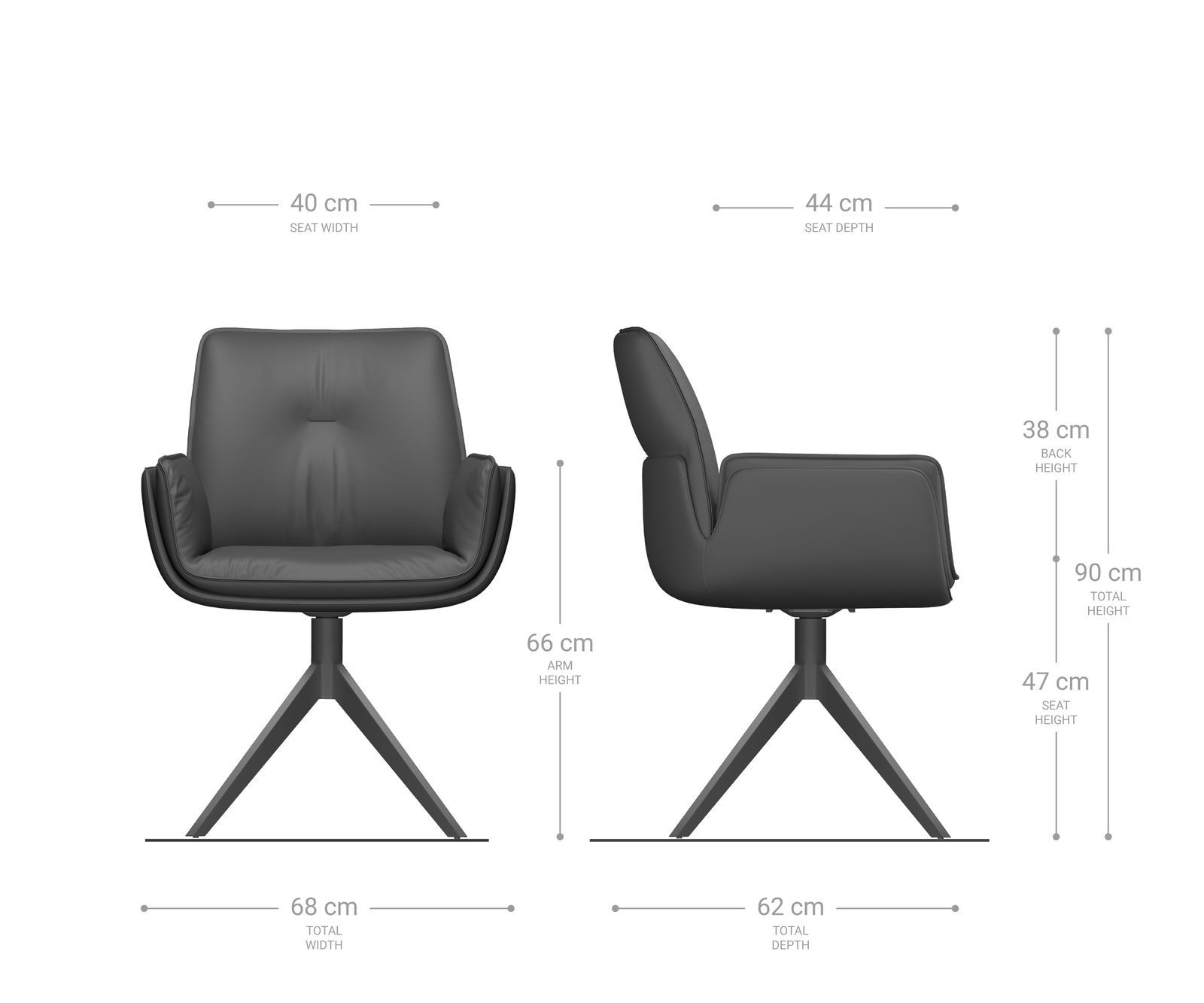 Draaistoel Nela-Flex materiaalmix mud kruisframe breed roestvrij staal 360° draaibaar 5 Draaistoel Nela-Flex materiaalmix mud kruisframe breed roestvrij staal 360° draaibaar 5