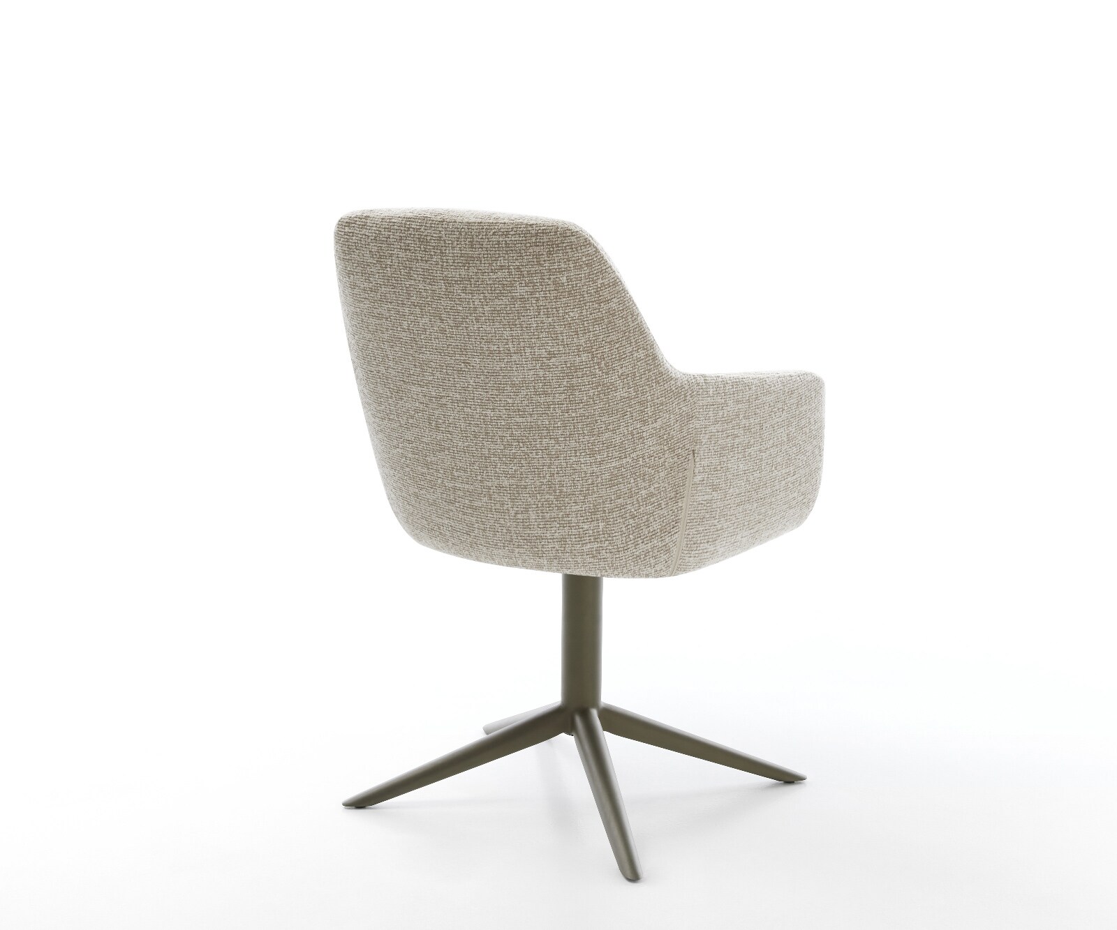 Draaistoel Pejo-Flex geweven stof beige kruispoot afwerking met titanium 360° draaibaar rocker-functie pocketveer kern 5