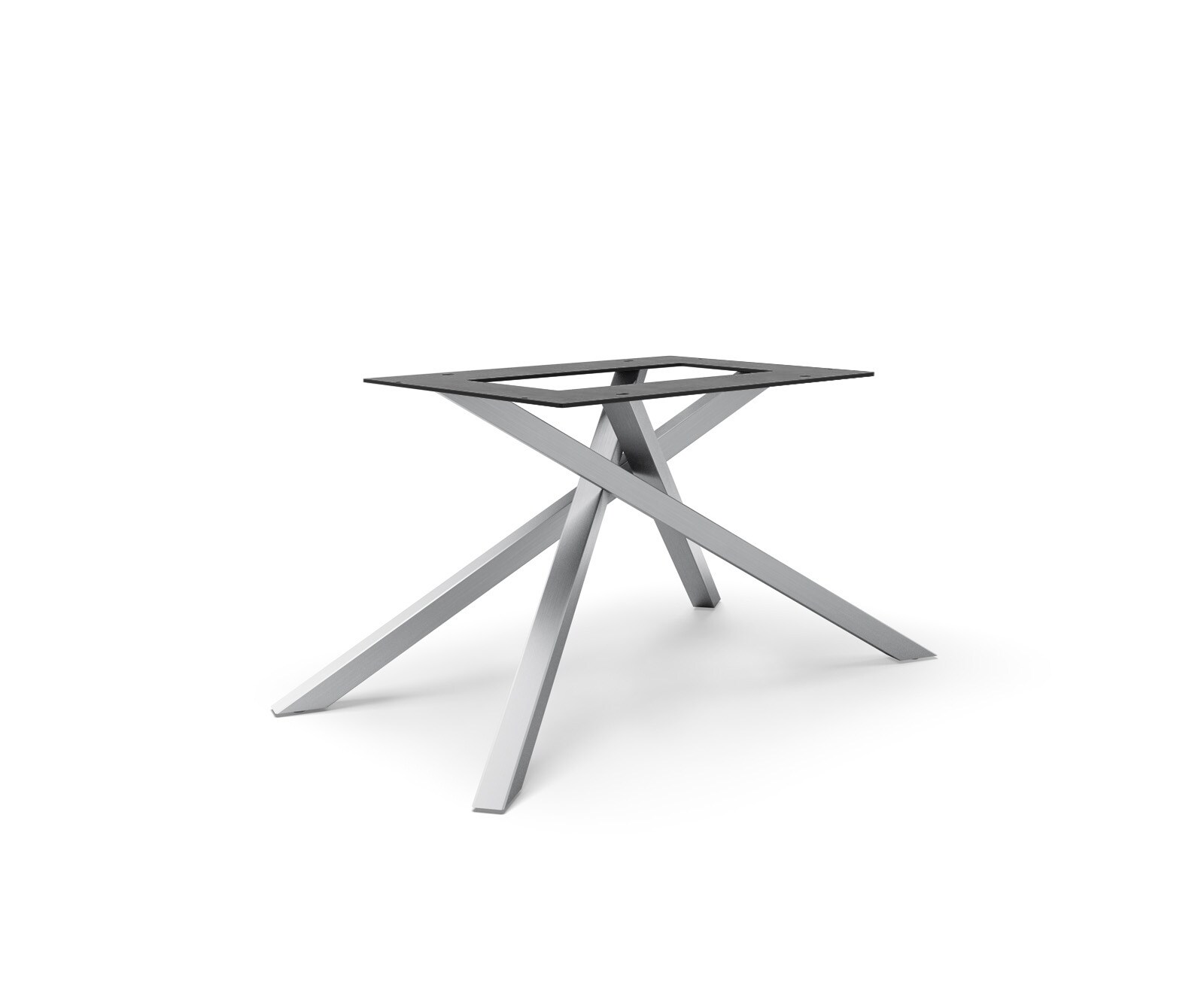 Kruisframe Rechthoekig metaal Zilver voor tafelbladen vanaf 200 cm