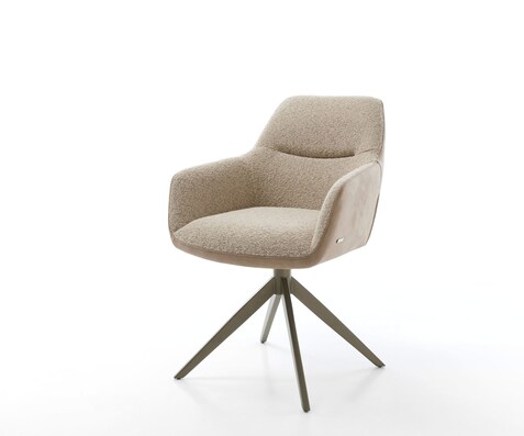 Draaistoel Pejo-Flex materiaalmix mud kruisframe breed afwerking met titanium 360° draaibaar rocker-functie pocketveer kern