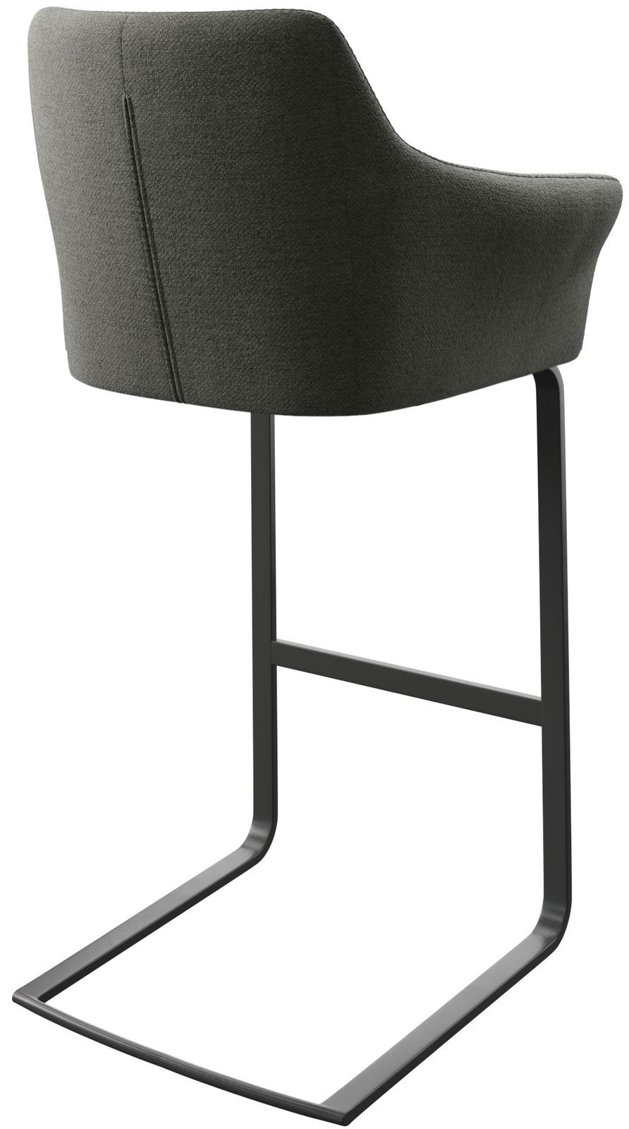 Barstoel Yulo-Flex structuurstof antraciet sledestoel vlak metaal 4 Barstoel Yulo-Flex structuurstof antraciet sledestoel vlak metaal 4