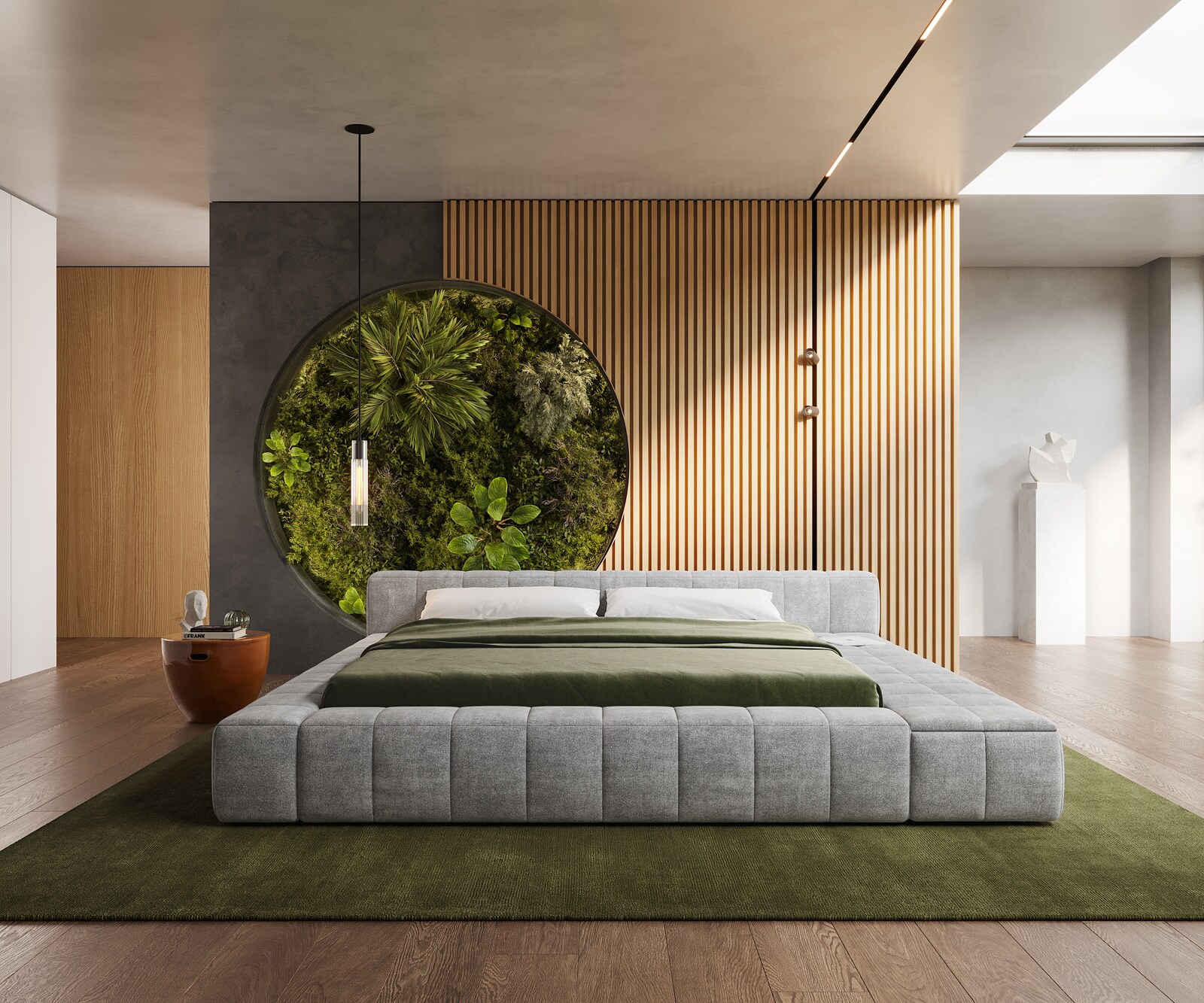 Gestoffeerd bedframe Espazio 180x200 cm structuurstof soft grijs 1