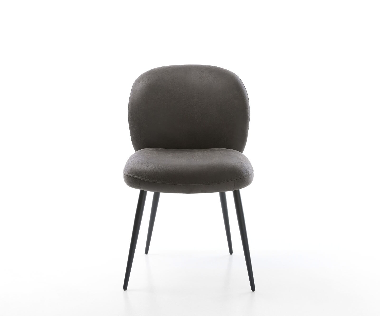 Eetkamerstoel Nube-Flex microvelours antraciet vintage 4-poot conisch zwart pocketveer kern 1 Eetkamerstoel Nube-Flex microvelours antraciet vintage 4-poot conisch zwart pocketveer kern 1
