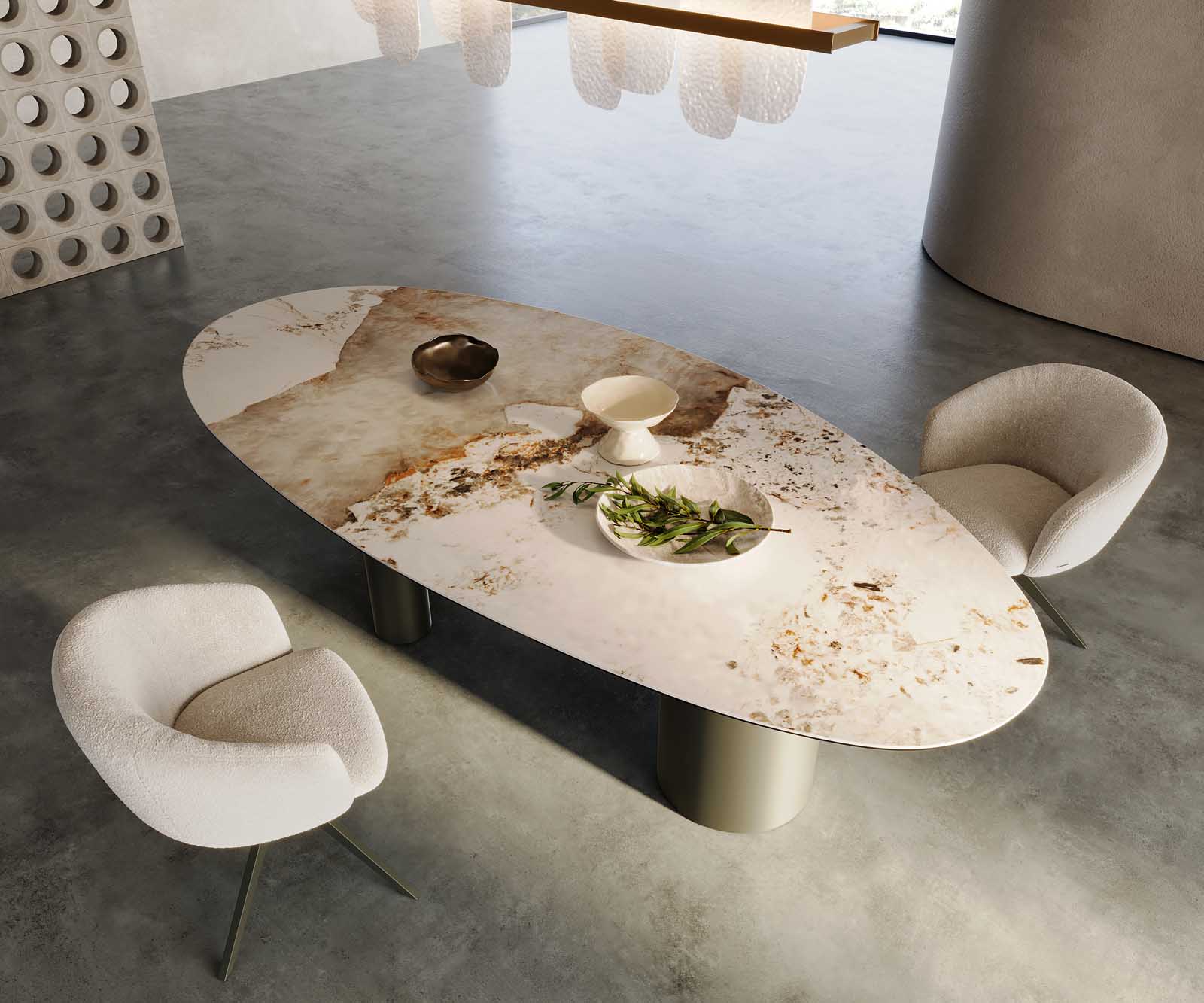 Eettafel Edge keramiek ovaal 2